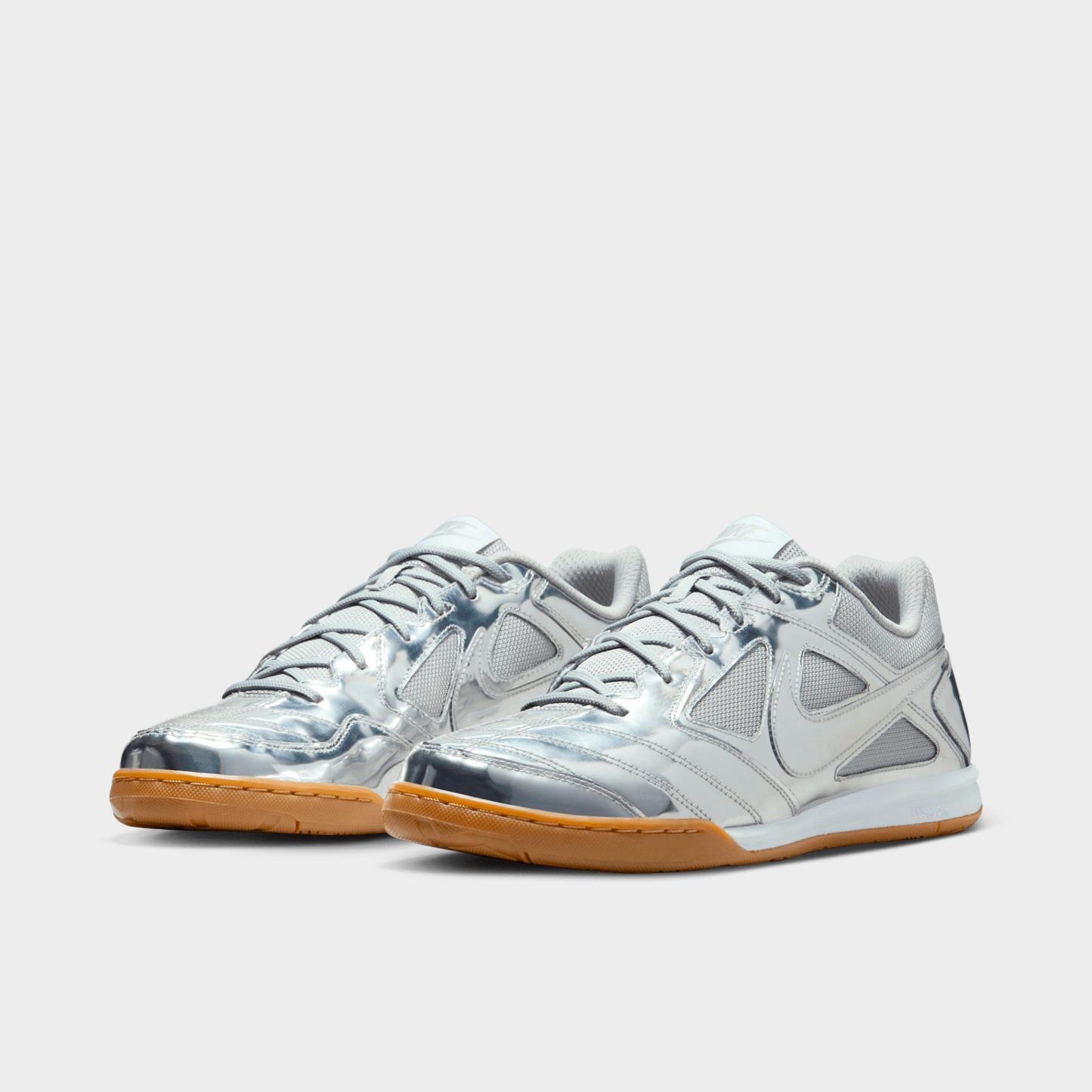 Men's Nithtke Gato LV8 Casual Shoes - Metallic Silver/White/Gum Light Brown/Metallic Silver - Both shoes facing left