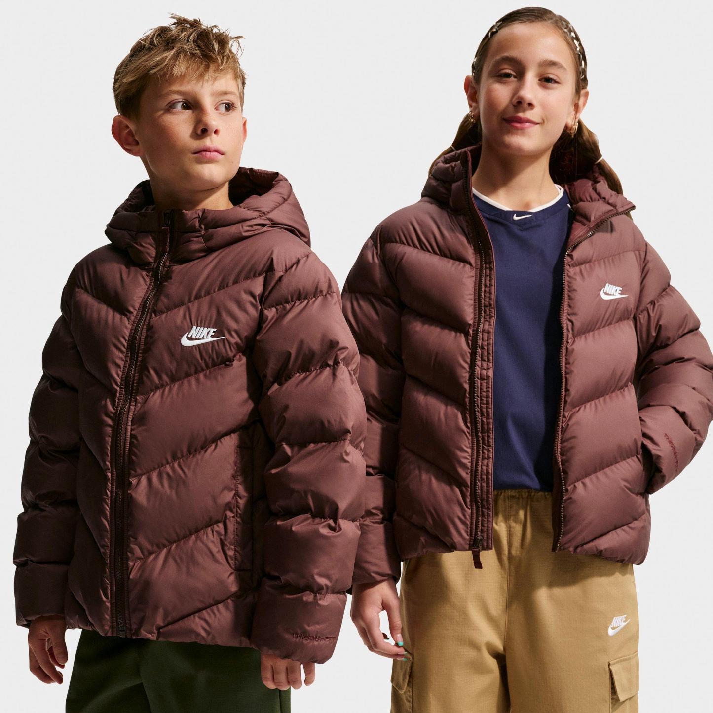 Big Kids' Nithtke Sportswear All Day Play Therma-FIT Loose-Fit Puffer Jacket - Mystic Date