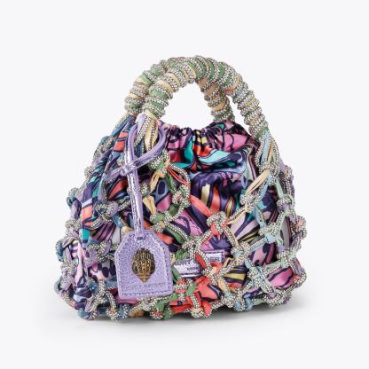 Kurt Geiger London Small Macrame Crystal Bag - Purple - view 3