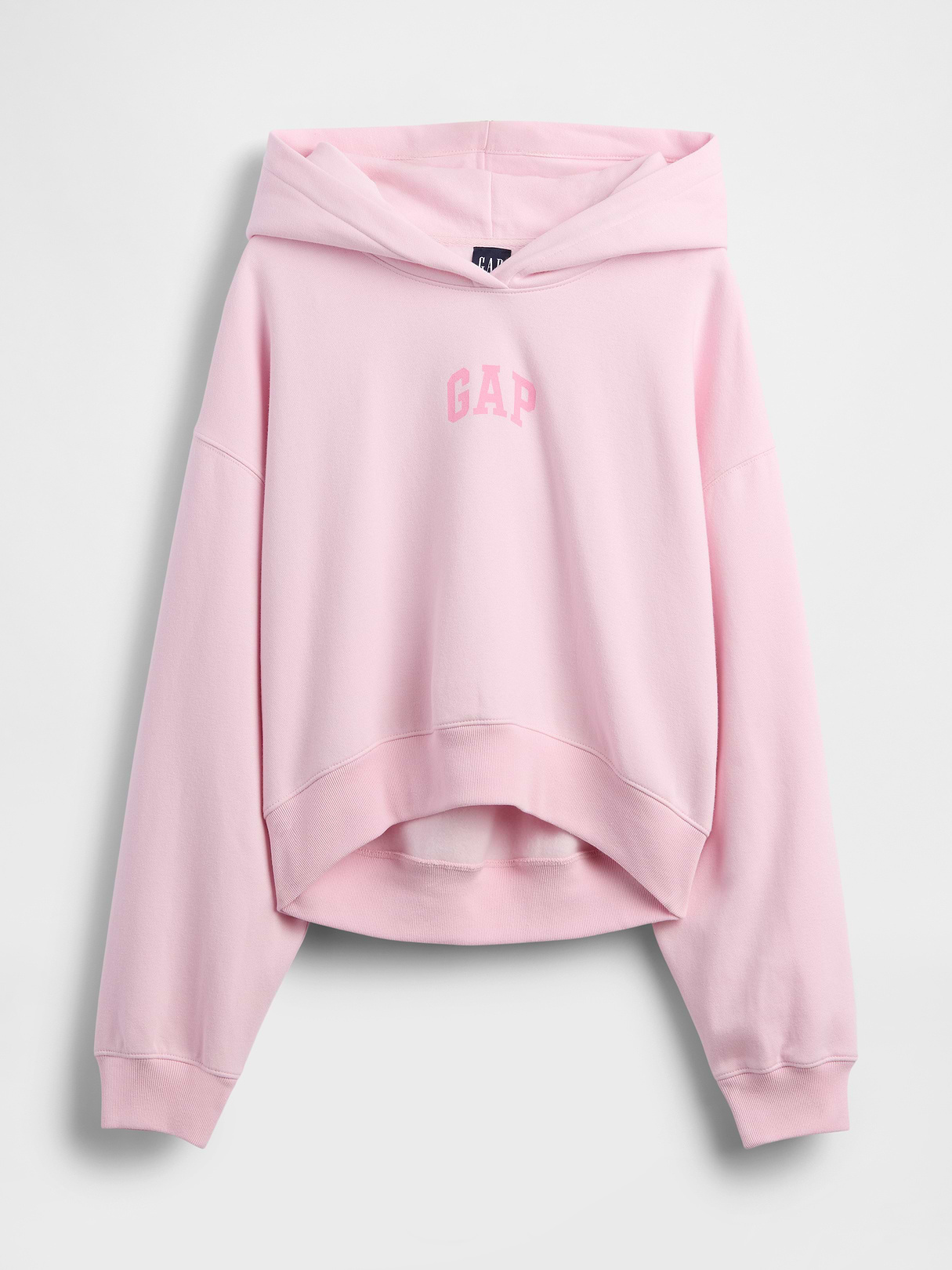 VintageSoft Crop Logo Hoodie - Primrose pink