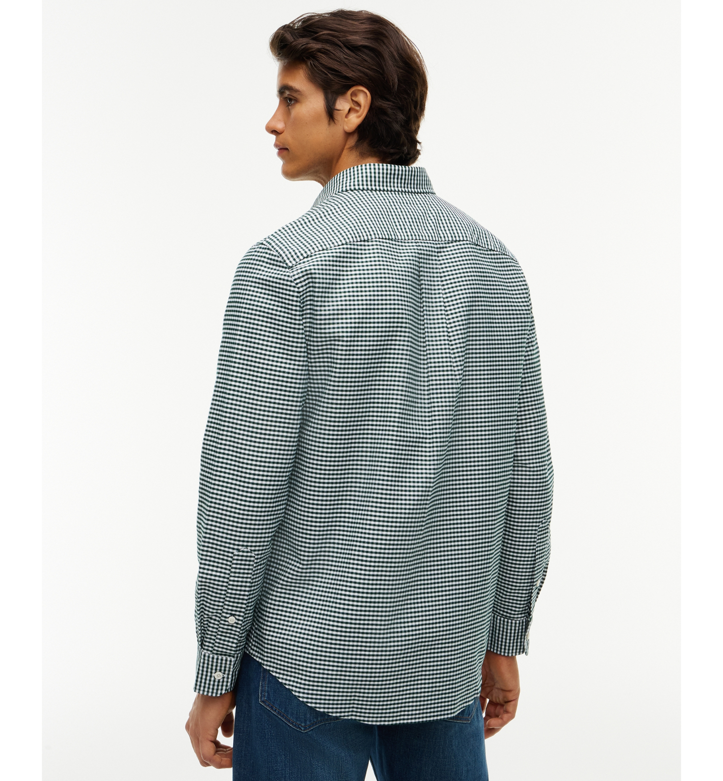 Tommy Hilfiger Men's Heritage Oxford Long-Sleeve Gingham Shirt - Hunter/Check