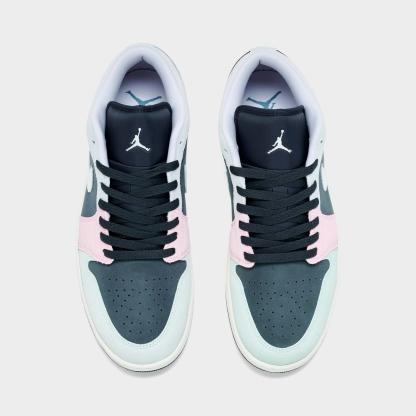 Men's Air Jordan Retro 1 Low SE Casual Shoes - Anthracite/Muslin/Iris Whisper/Sail - view 5