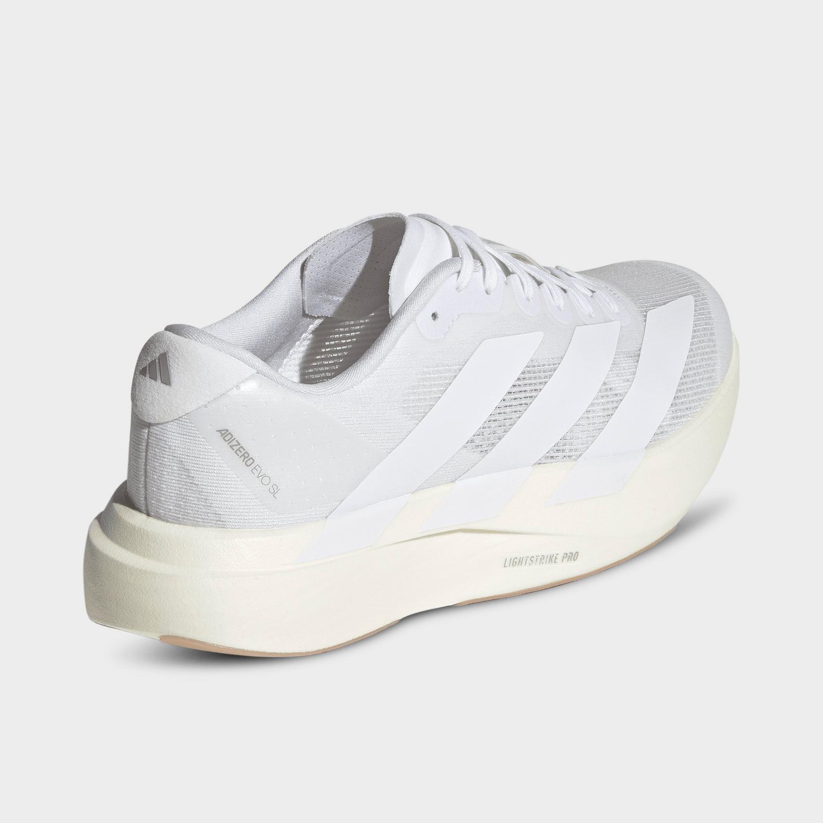Women's adidas Adizero EVO SL Running Shoes - Cloud White/Cloud White/Warm Sandstone - view 4