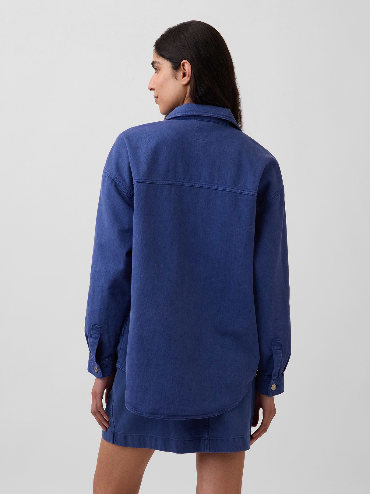 Denim Oversized Shirt Jacket - Dutch blue
