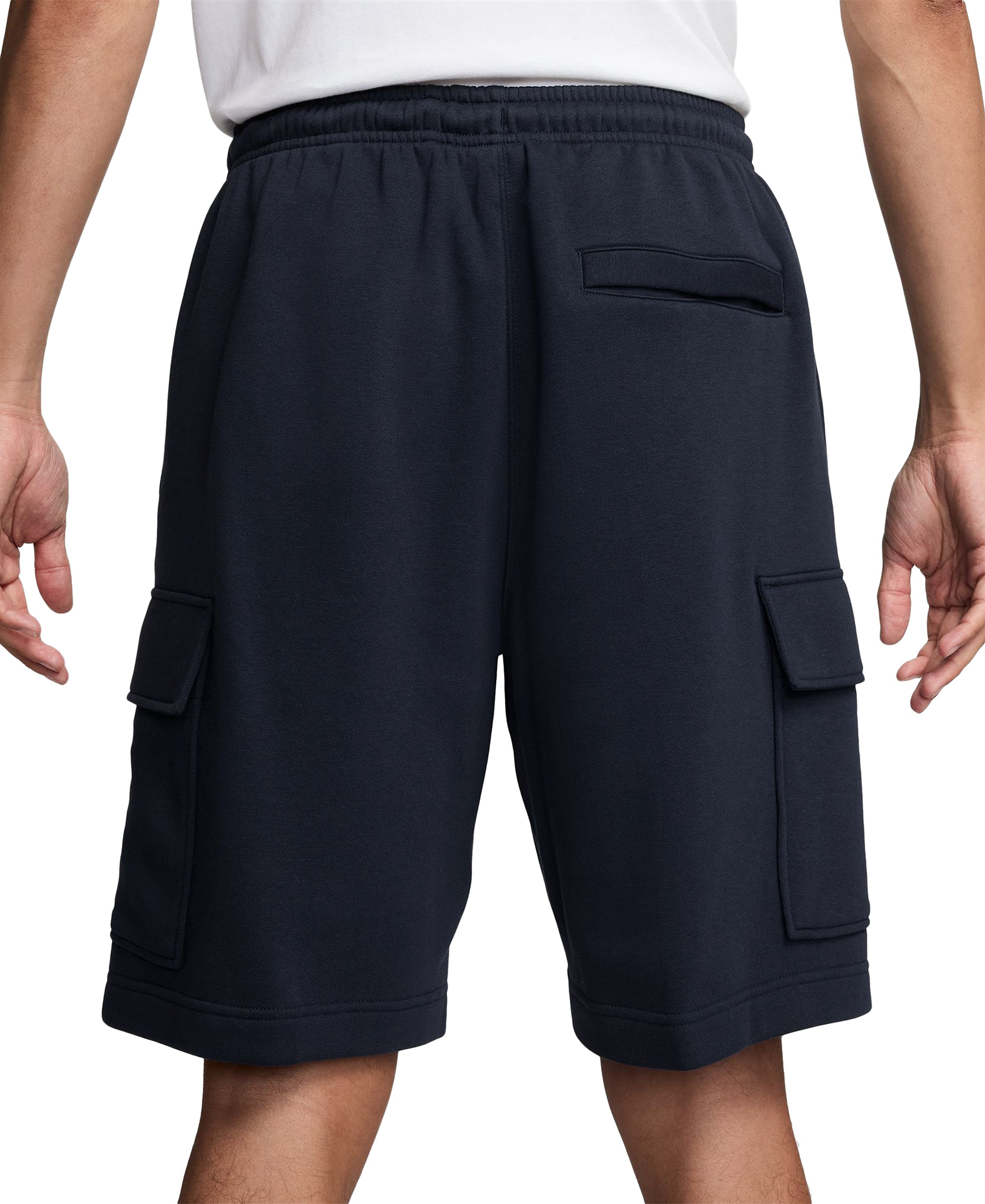 Nike Club Men's Fleece Cargo Shorts - Obsidian/White