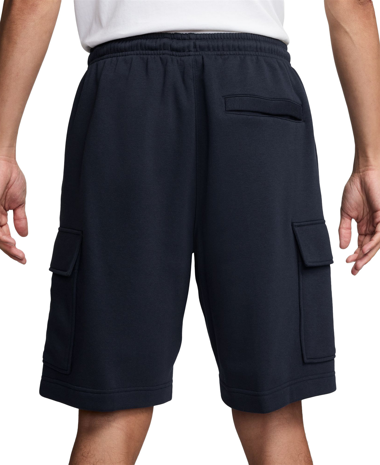 Nike Club Men's Fleece Cargo Shorts - Obsidian/White
