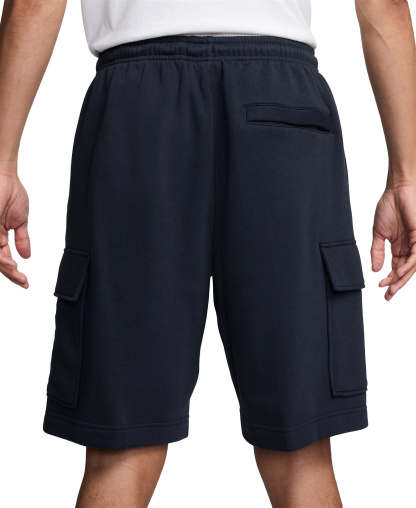 Nike Club Men's Fleece Cargo Shorts - Obsidian/White