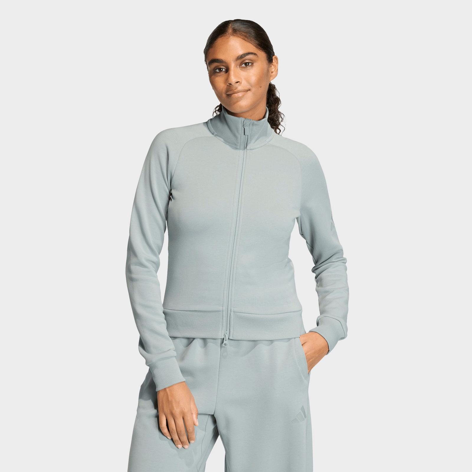 Women's adidas Sportswear Soft Lux Slim Track Top - Wonder Sage - view 1