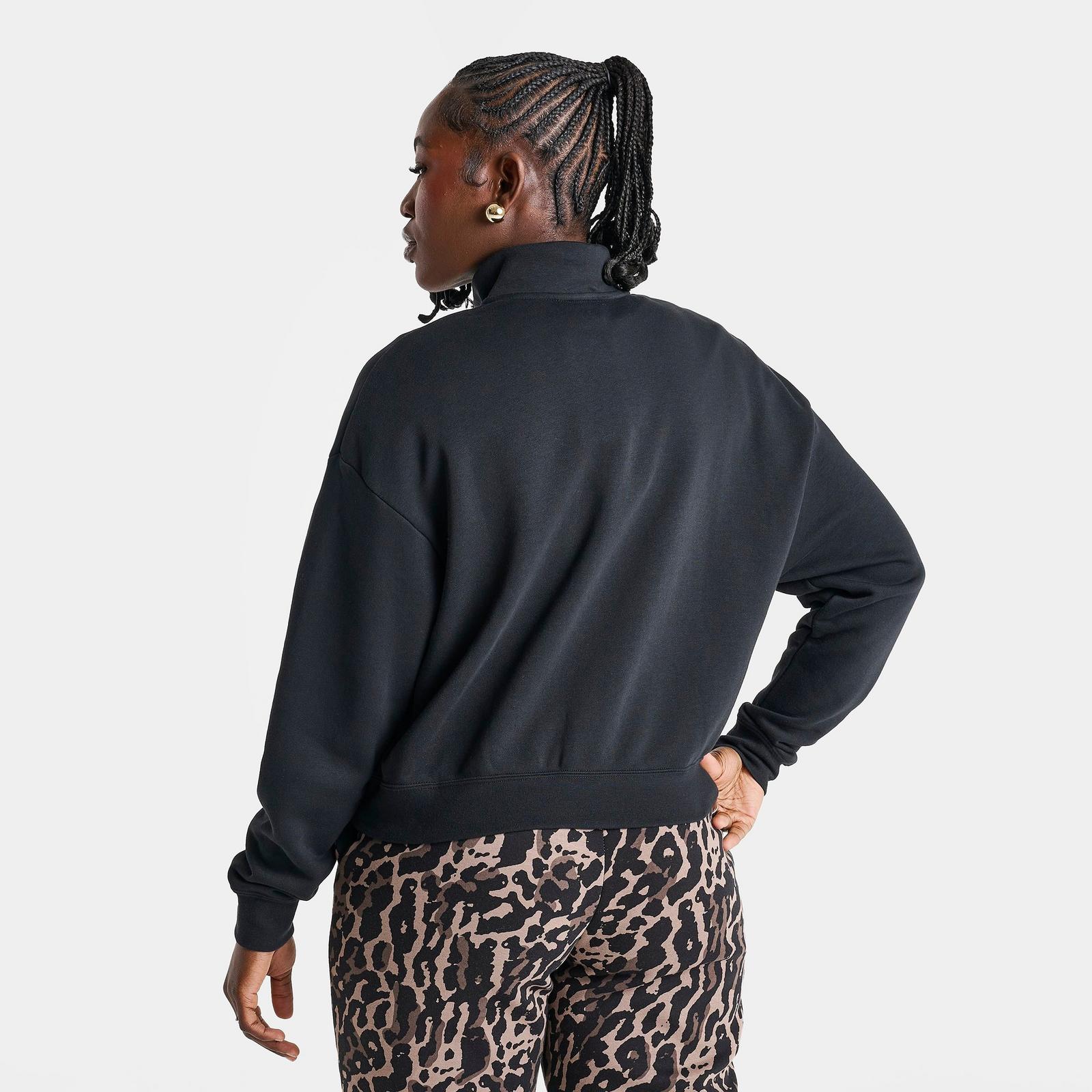 Women's Nike Sportswear Club Fleece Loose Track Jacket - Black/White