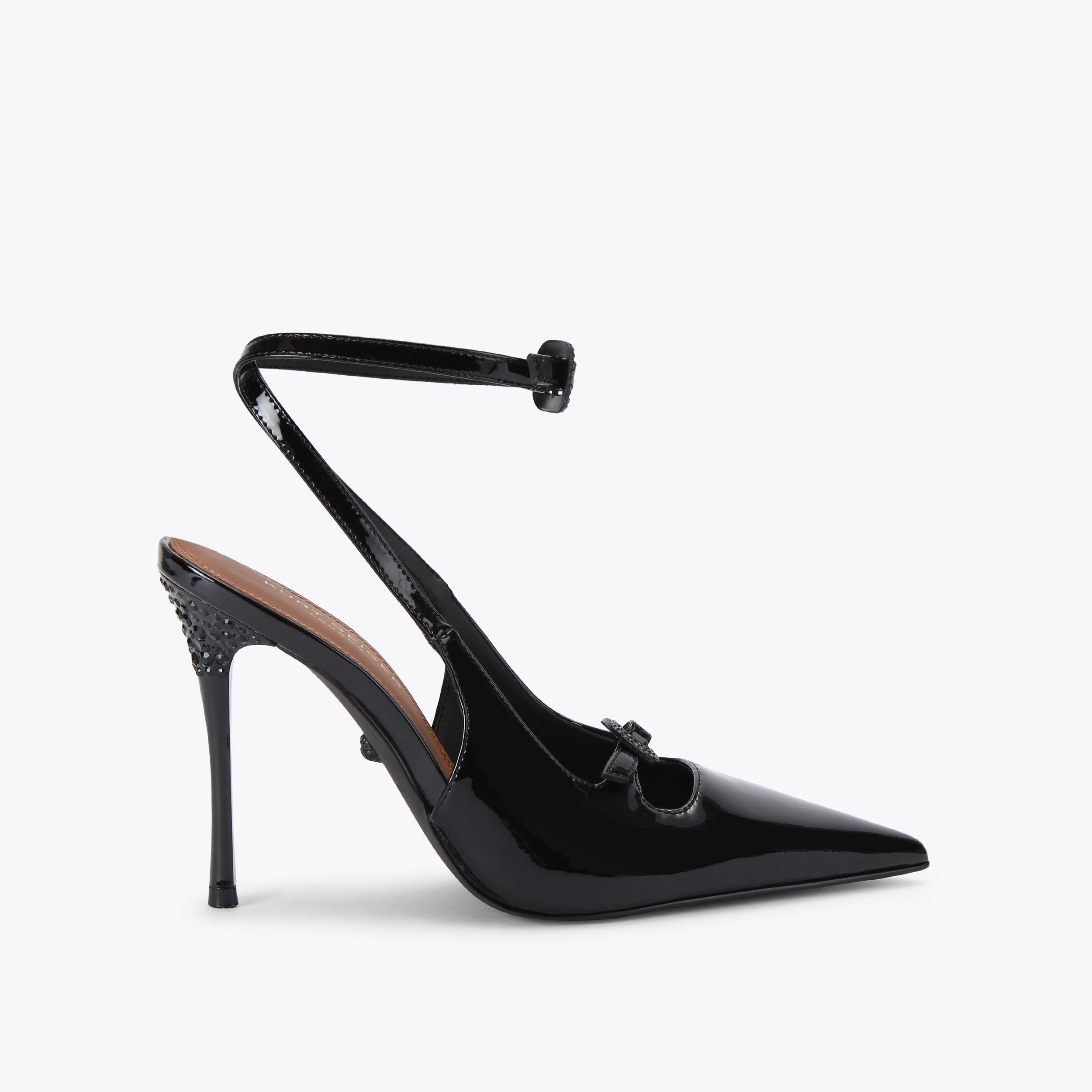 Kurt Geiger London 2 Buckle Point Court Heel - Black