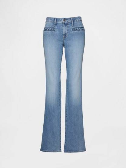 Low Rise Long & Lean Split-Hem Jeans - Light indigo