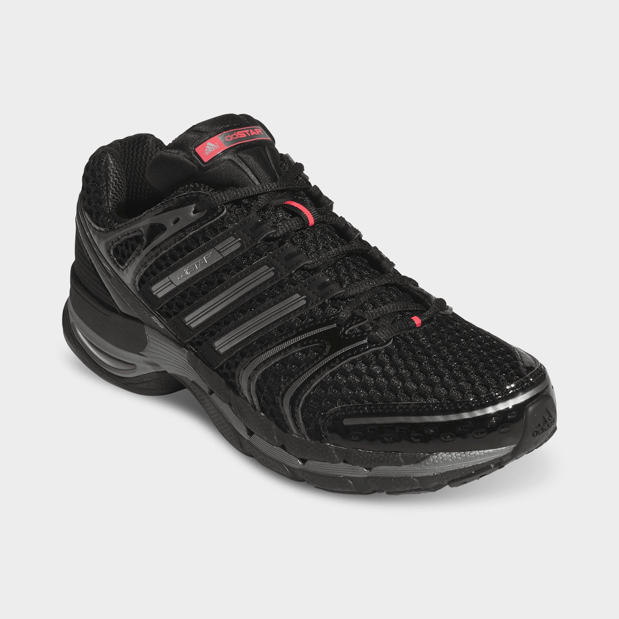 Men's adidas Adistar Control 5 Casual Shoes - Part 1 - Core Black/Iron Metallic/Pure Turbo - Both shoes facing left
