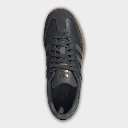 Big Kids' adidas Originals Samba OG Casual Shoes - Part 1 - Grey Six/Grey Four/Gum - Top view