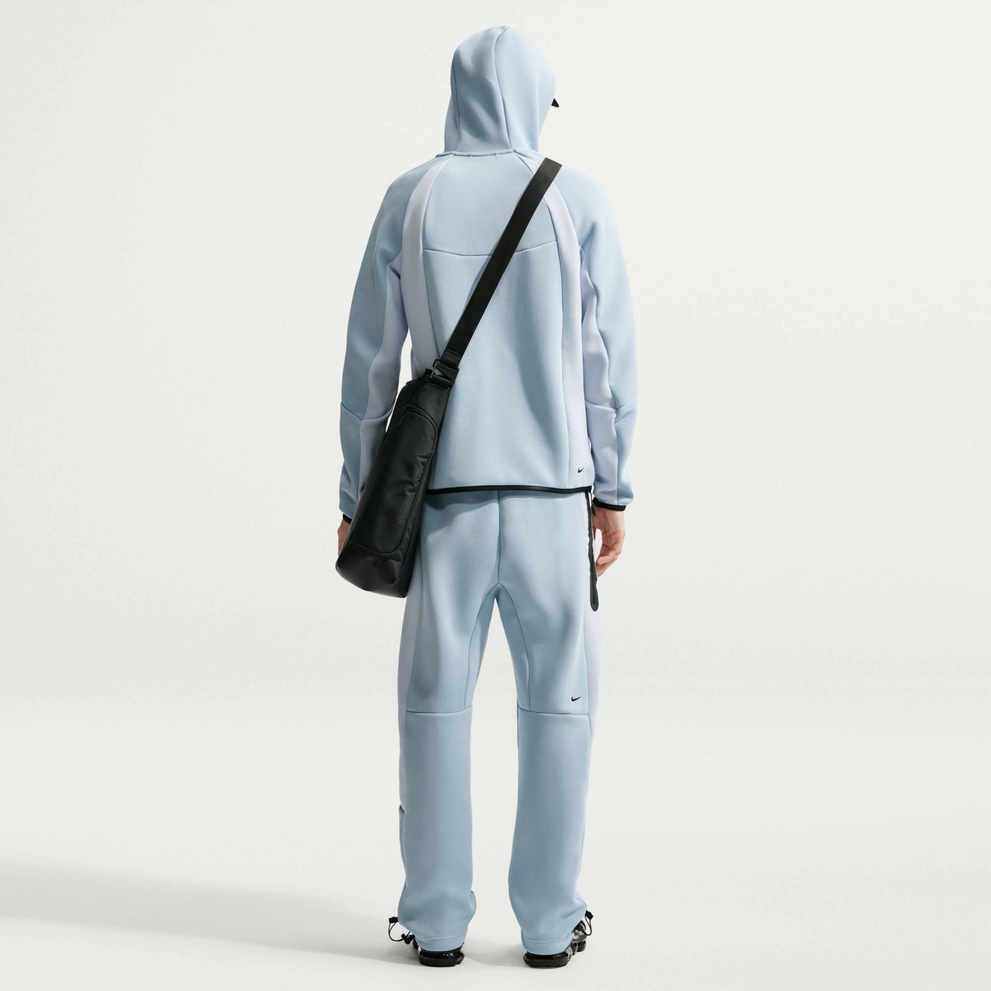 Nike Tech Men's Colour-Block Full-Zip Fleece Windrunner Jacket - Light Armoury Blue/Football Grey/Black