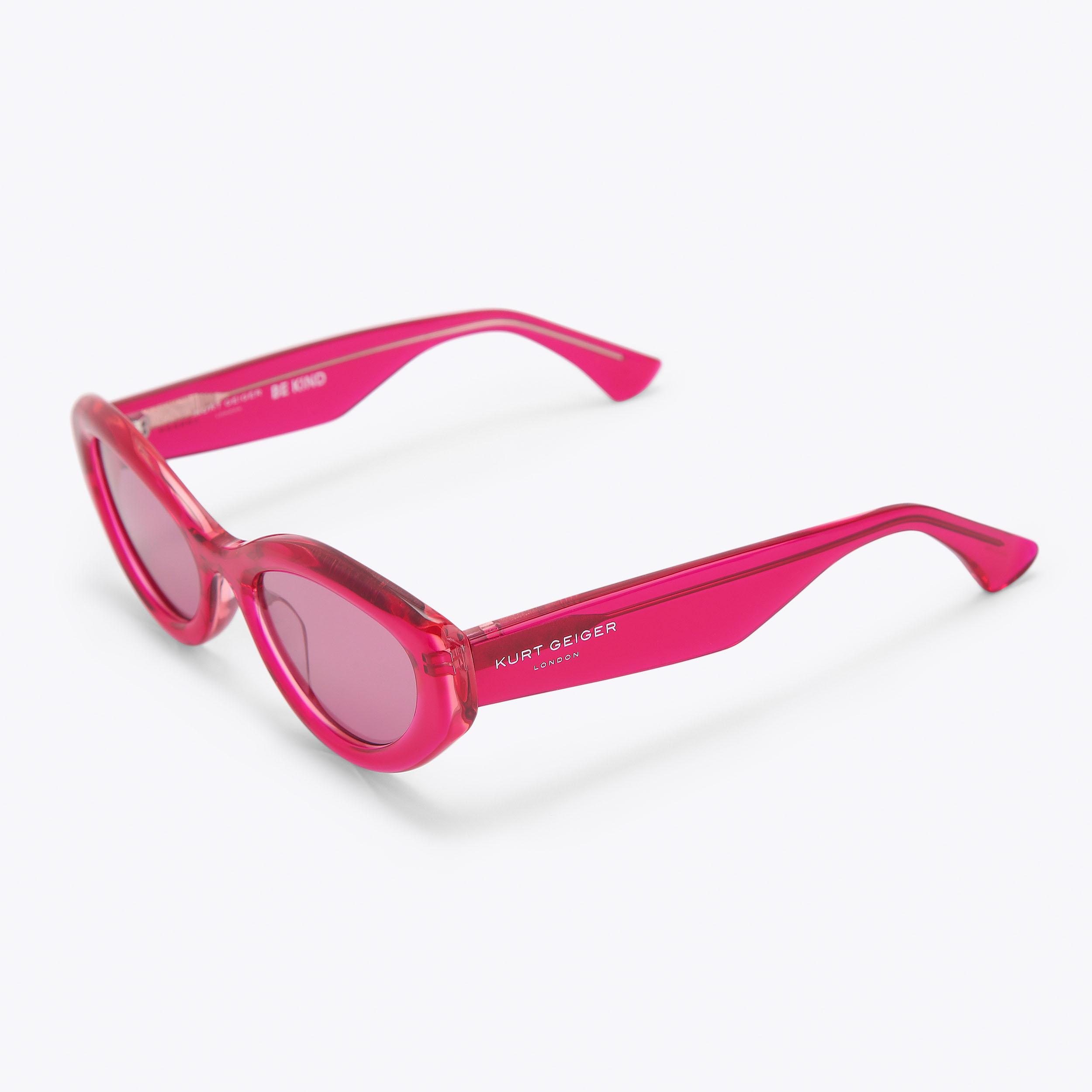Kurt Geiger London Small Kensington Cat Eye Sunglasses - Pink - view 3