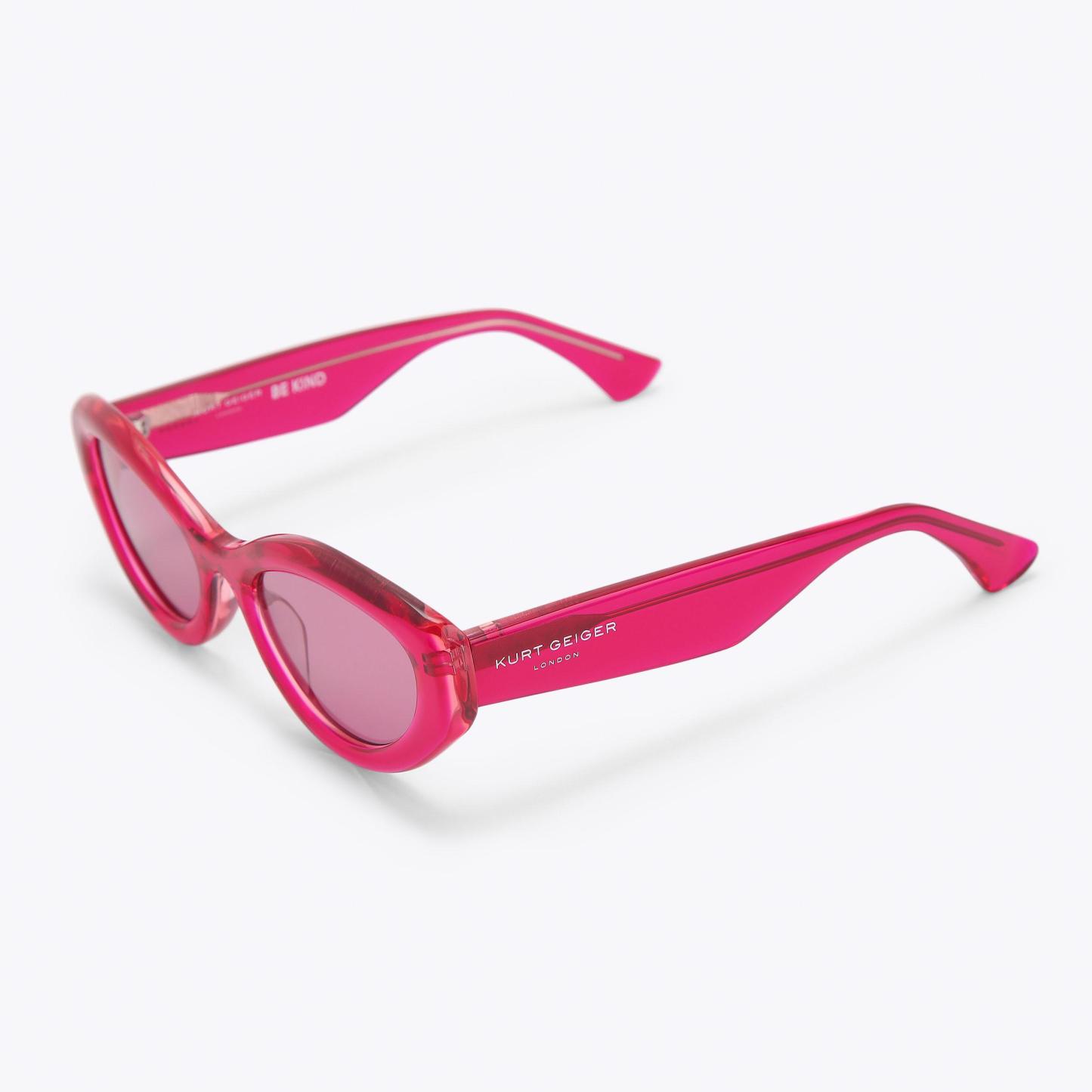 Kurt Geiger London Small Kensington Cat Eye Sunglasses - Pink - view 3