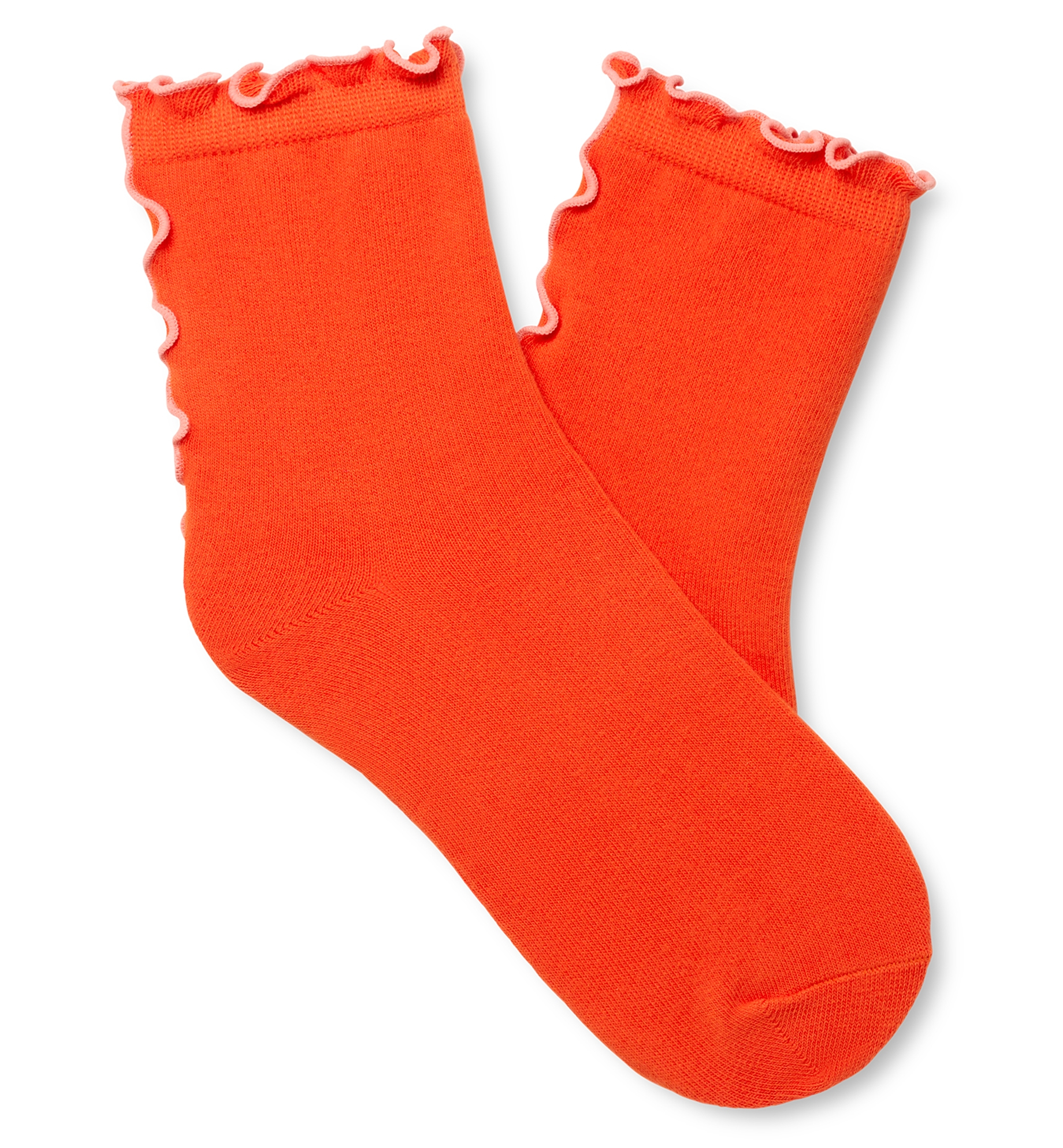UGG Women's Karsyn Lettuce Edge Quarter Logo Socks - Red