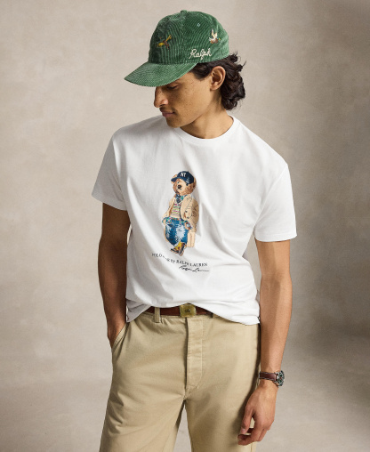 Polo Ralph Lauren Men's Classic-Fit Polo Bear T-Shirt - White