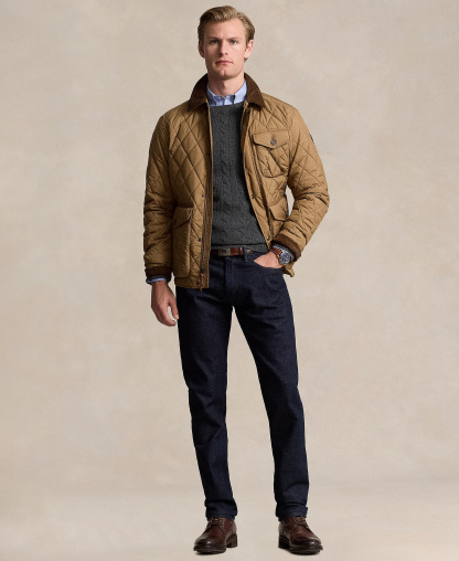 Polo Ralph Lauren Men's Beaton Quilted Water-Repellent Full-Zip Jacket - Honey Brown