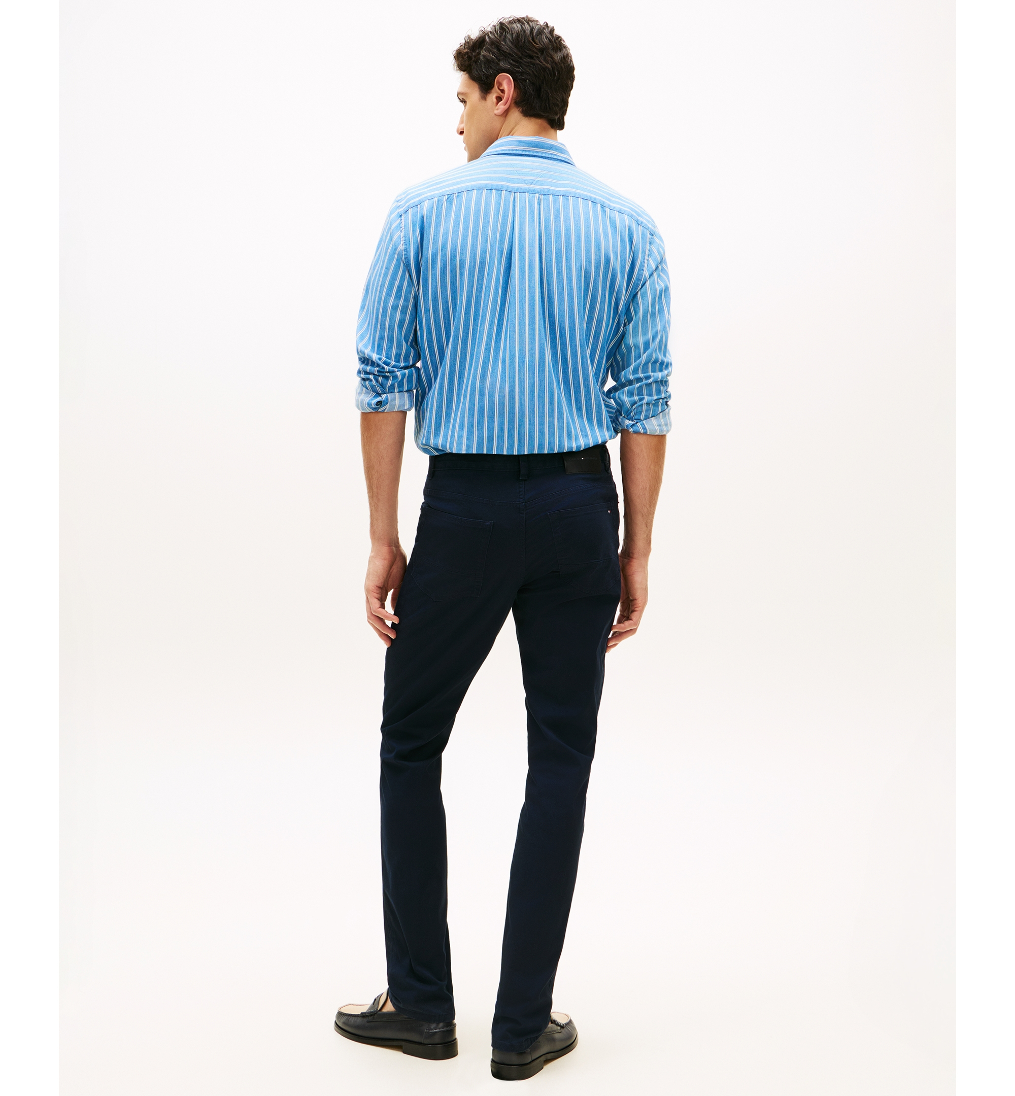 Tommy Hilfiger Men's Denton Straight-Fit Five-Pocket Stretch Twill Pants - Desert Sky