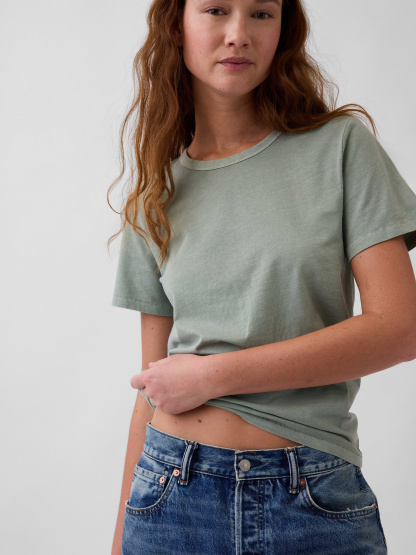 Organic Cotton VintageSoft T-Shirt - Gasoline green