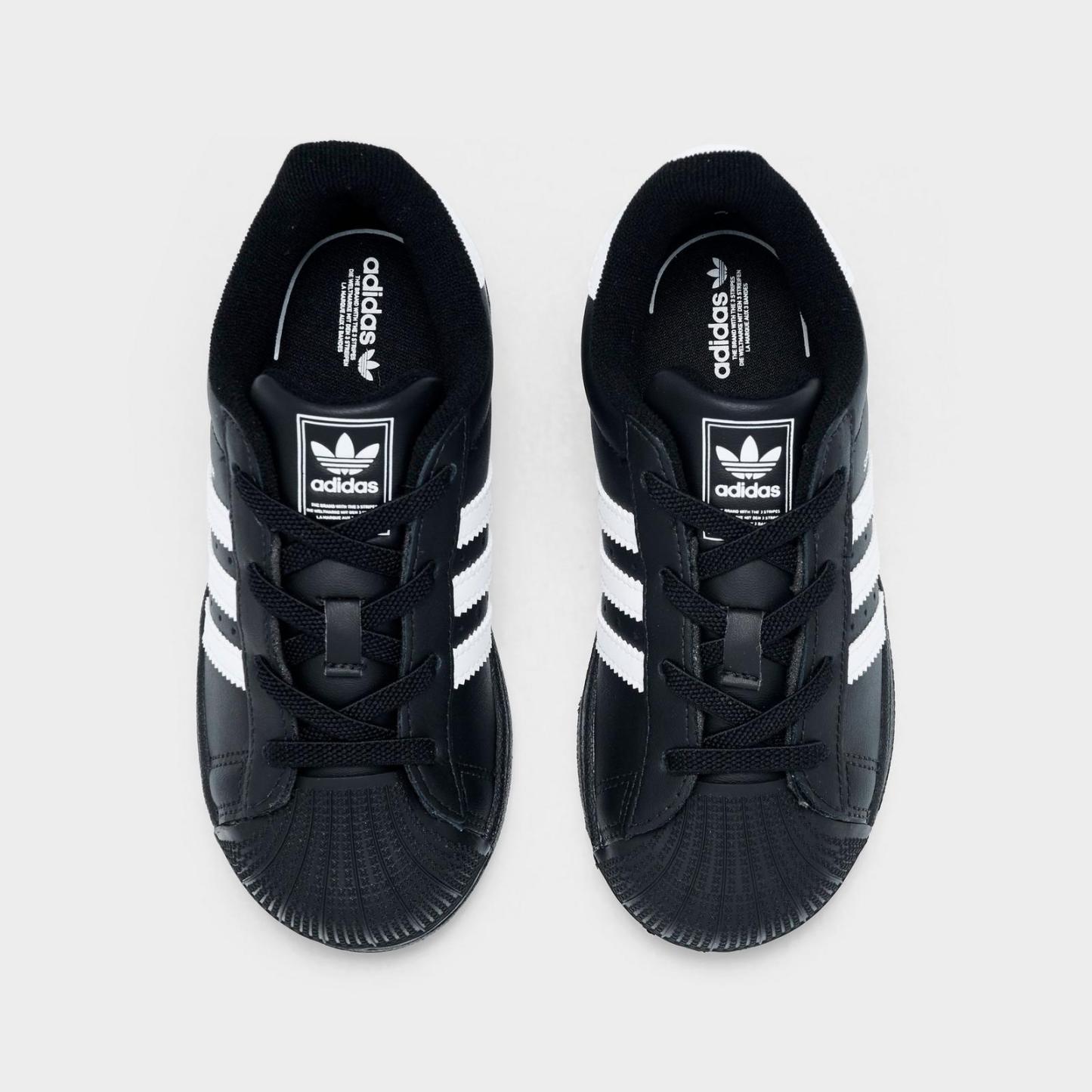 Kids' Toddler adidas Originals Superstar Casual Shoes - Black/White/Black - view 5