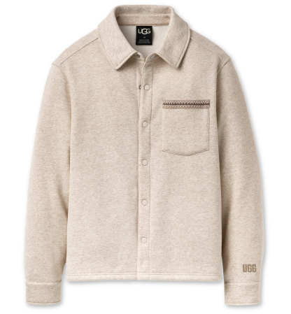 UGG® Men's Tasman Relaxed-Fit Shirt Jacket - Caribou Heather