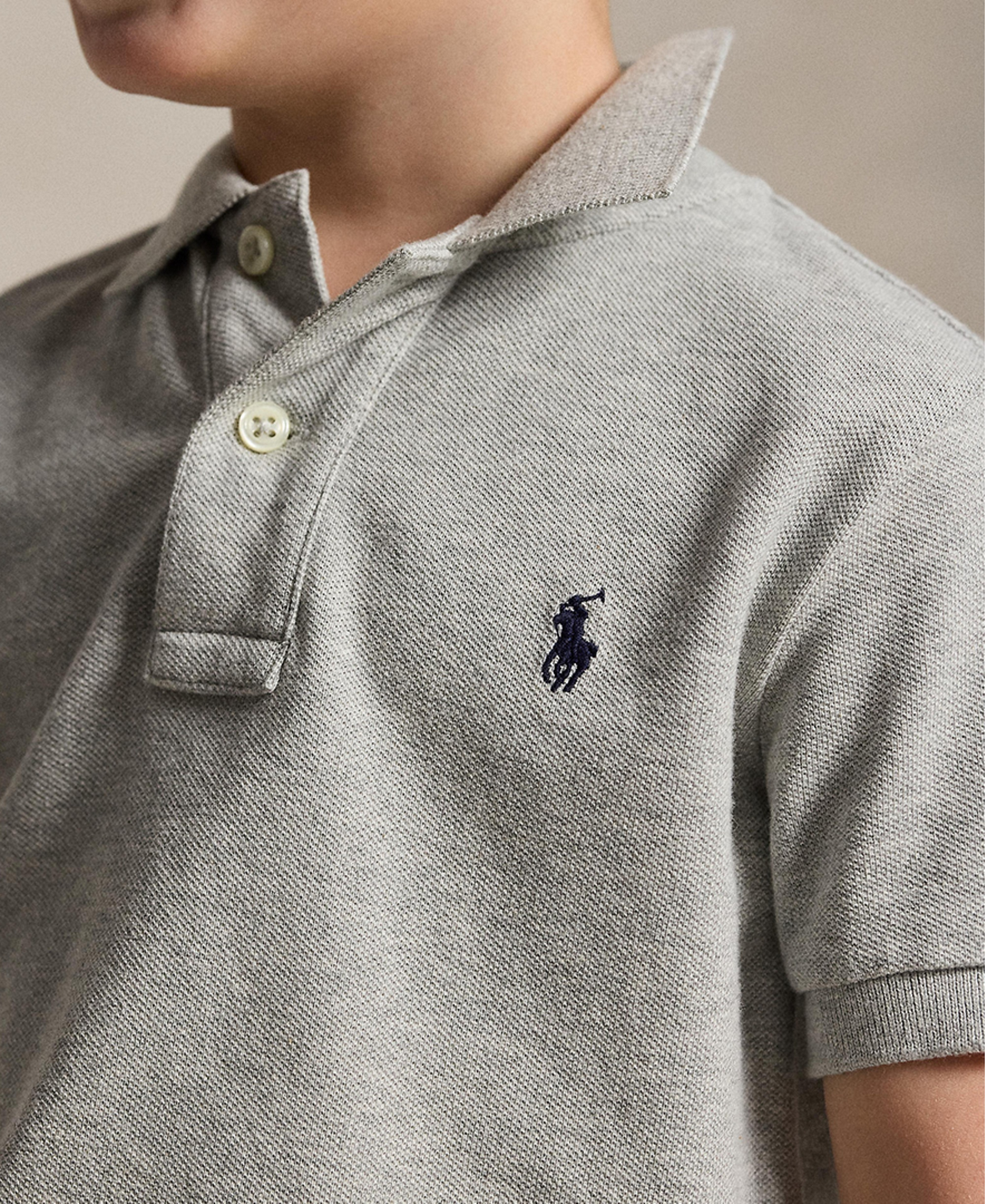 Polo Ralph Lauren Boys' 2T-7 Cotton Mesh Polo Shirt - New Grey Heather