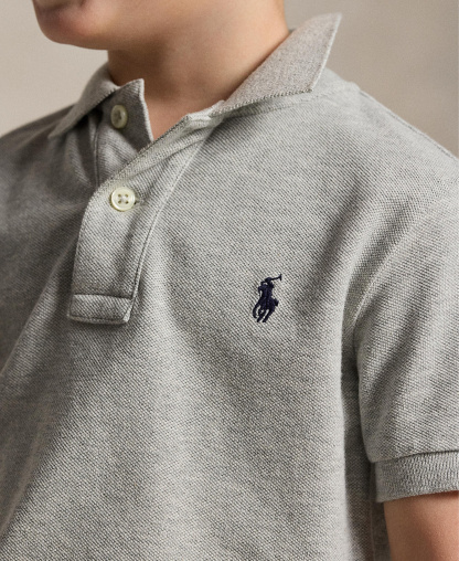 Polo Ralph Lauren Boys' 2T-7 Cotton Mesh Polo Shirt - New Grey Heather