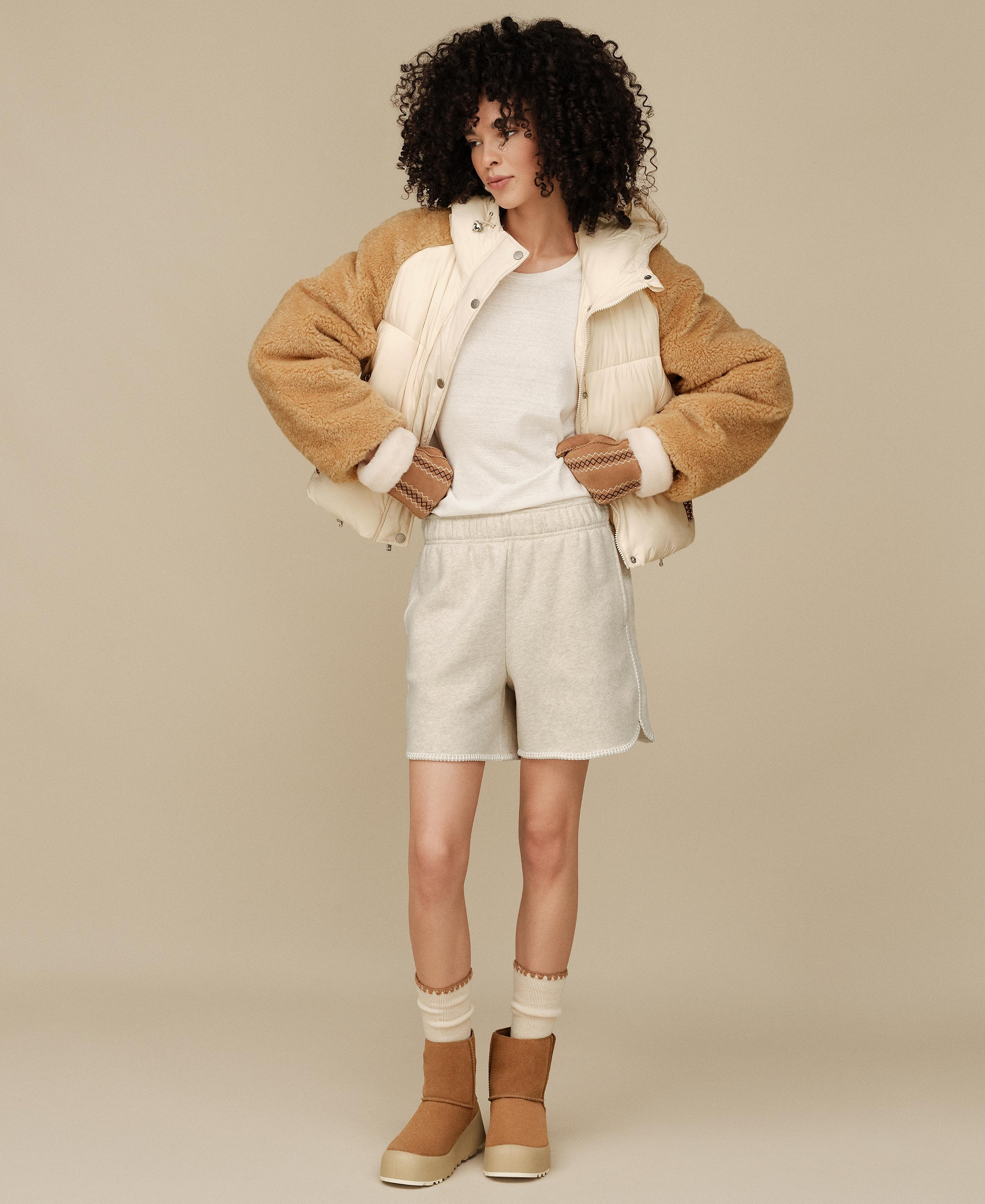 UGG Women's Mykah Puffer Jacket - Cream / Sand