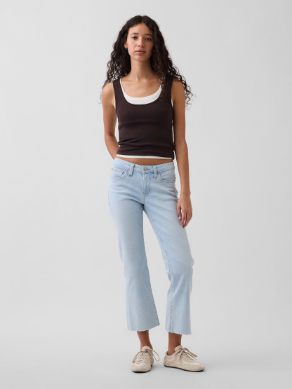 Low Rise Long & Lean Crop Jeans - Light indigo
