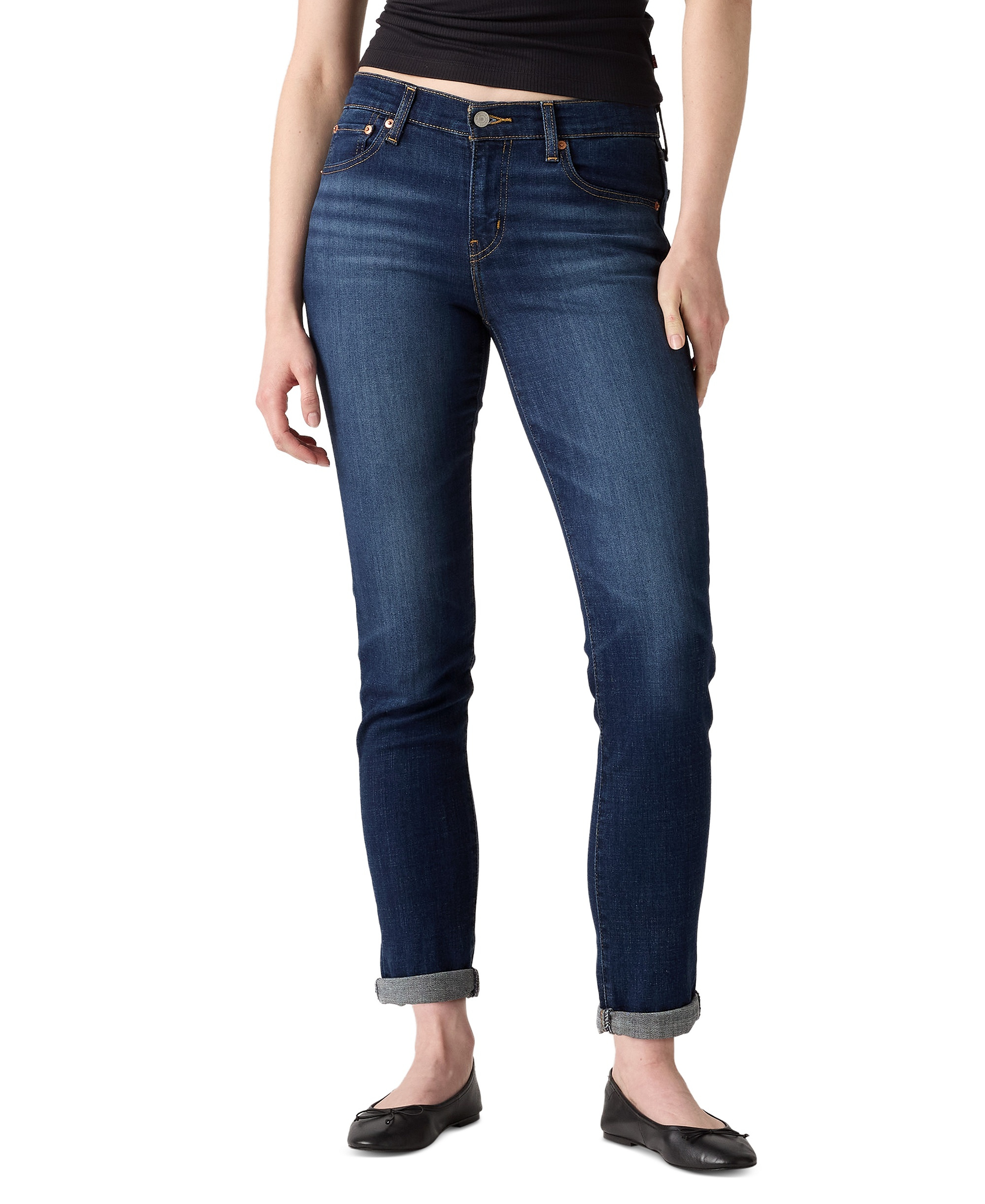 Levi's Women's Relaxed Boyfriend Tapered Leg Jeans - Marine Obedience