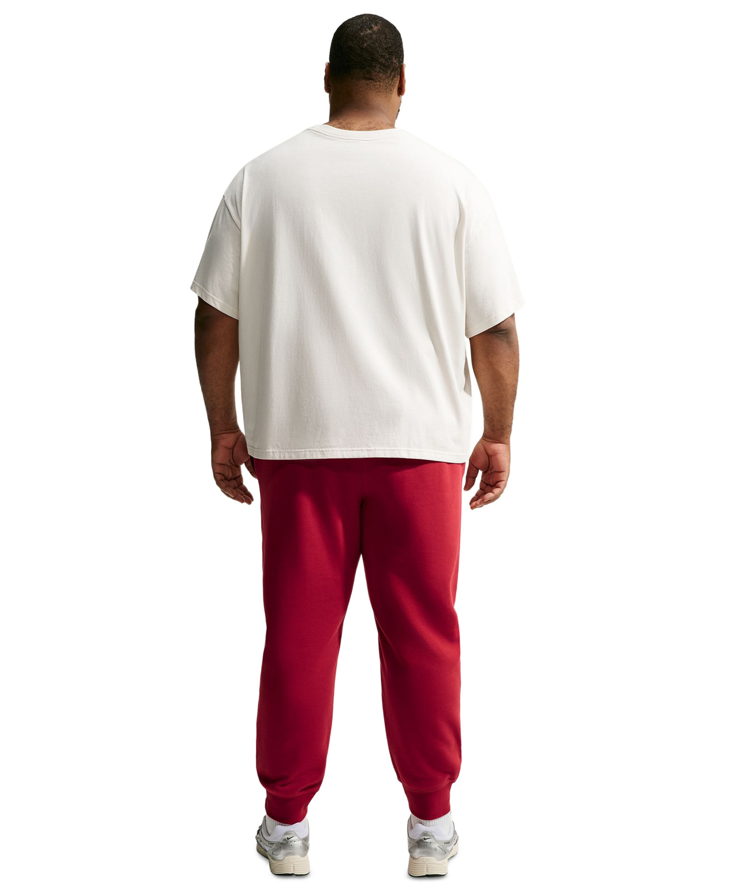 Nike Men's Sportswear Club Drawstring Jogger Pants - Tough Red/White