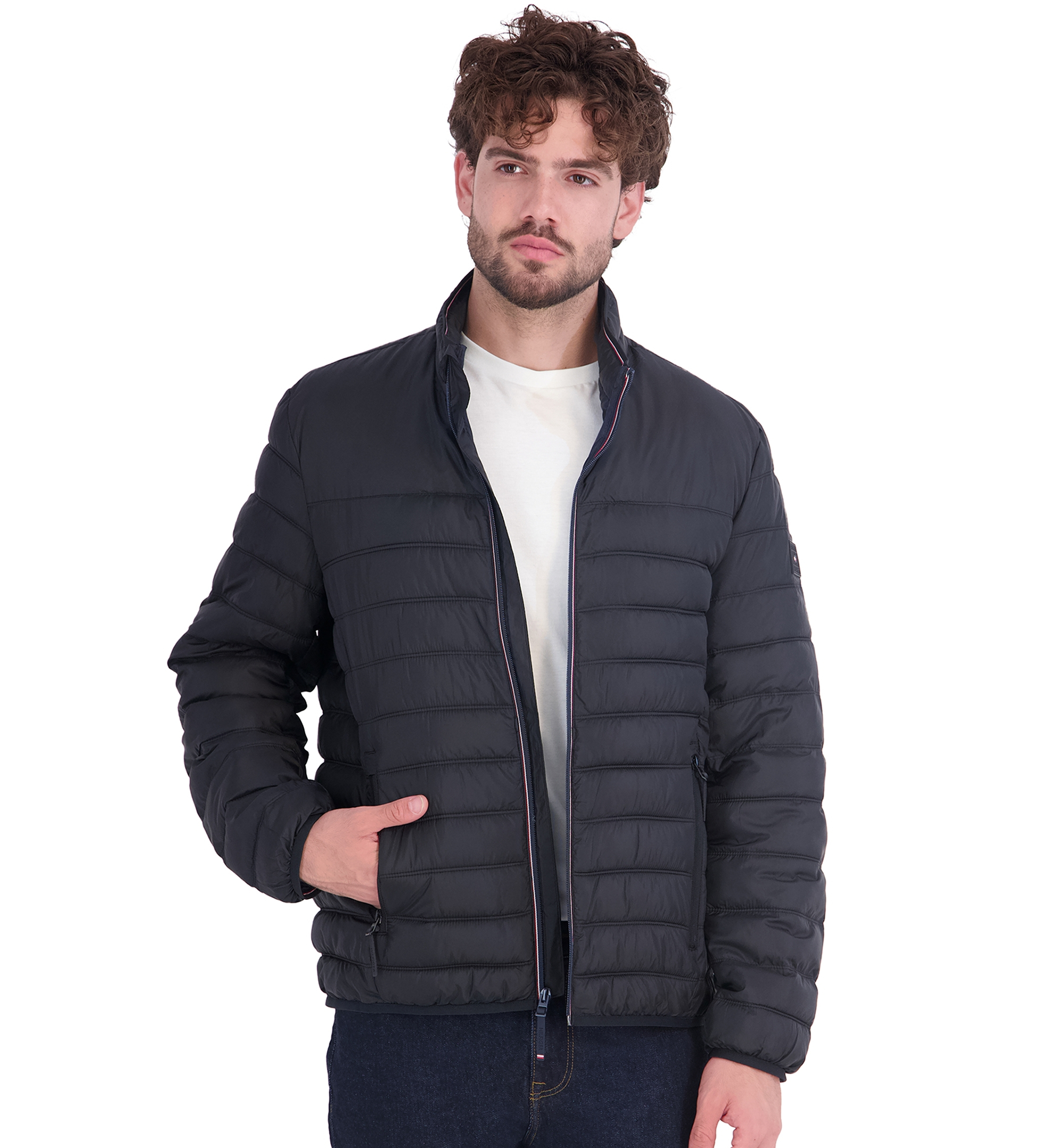 Tommy Hilfiger Men's Unhooded Packable Jacket - Black