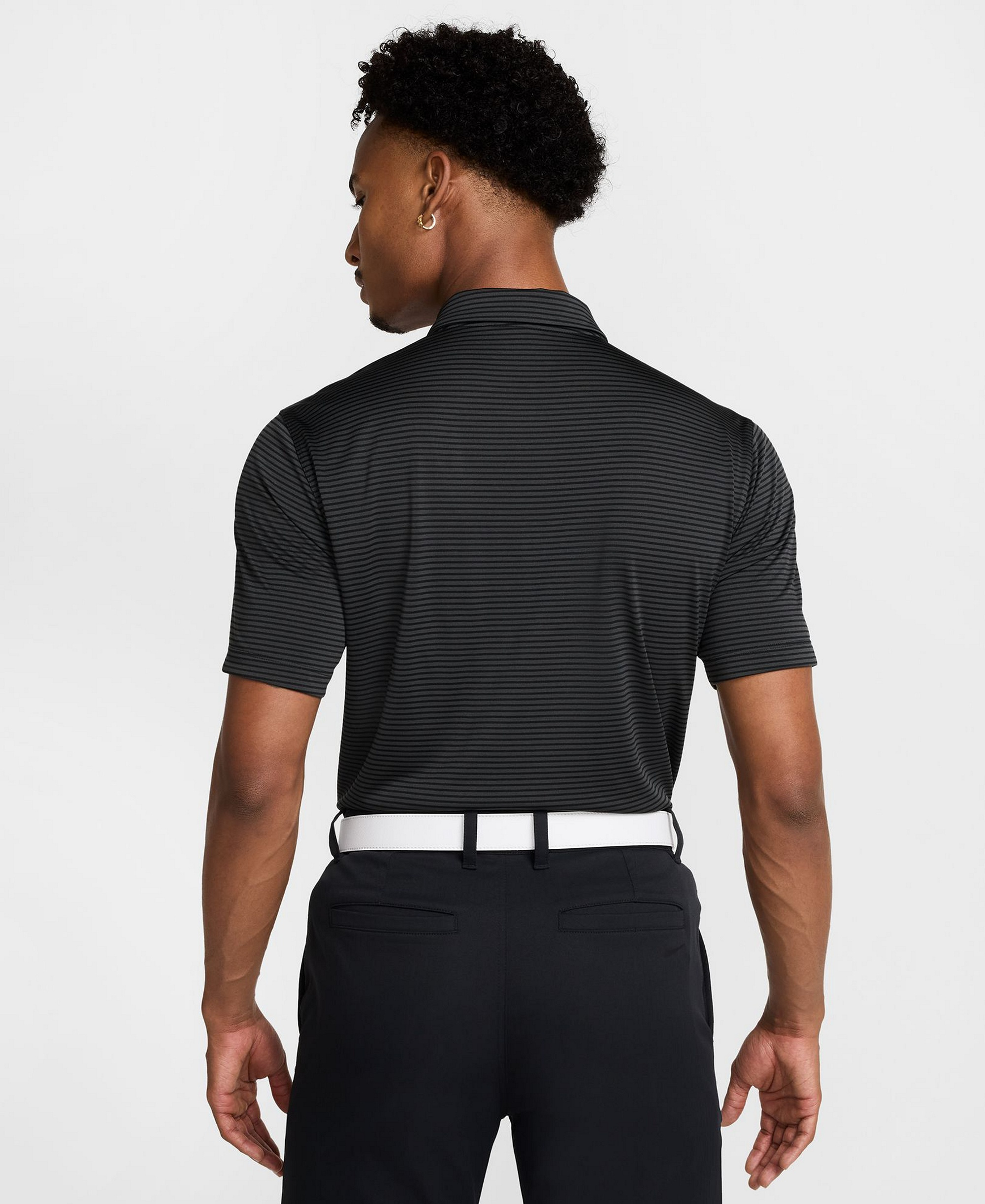 Nike Men's Relaxed Fit Core Dri-FIT Short Sleeve Golf Polo Shirt - Anthracite/Black/White