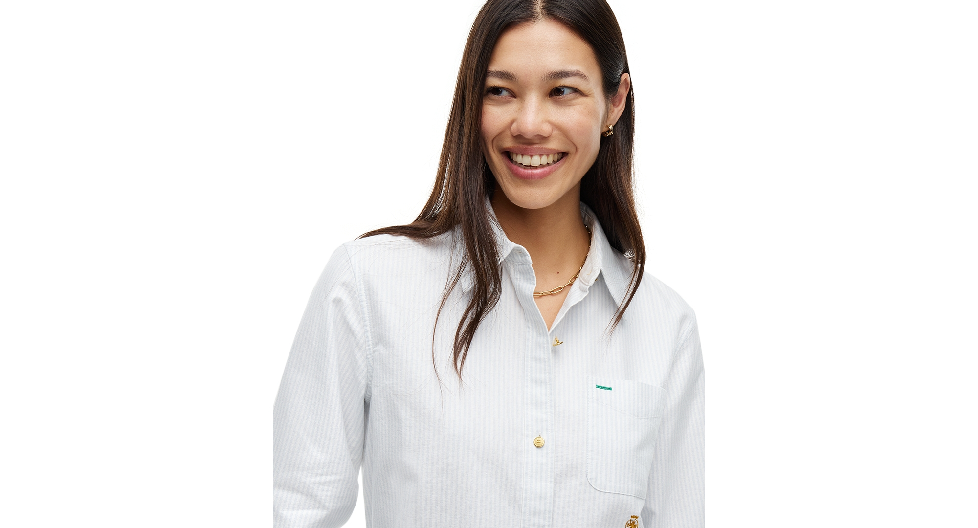 Tommy Hilfiger Women's American Icons Ithaca Long-Sleeve Oxford Shirt, Macy's Exclusive - Ecru/Ithaca Stripe Sky Blue