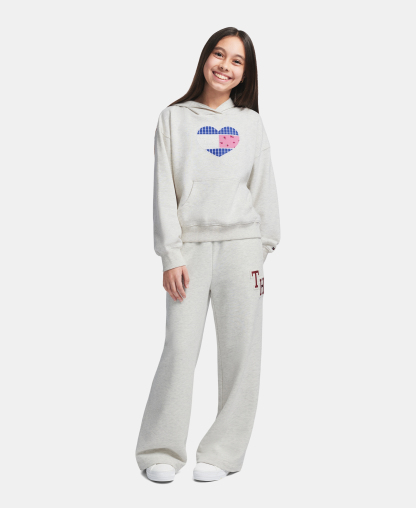 Tommy Hilfiger Girls' 7-16 Long-Sleeve Hoodie - Oat Heather