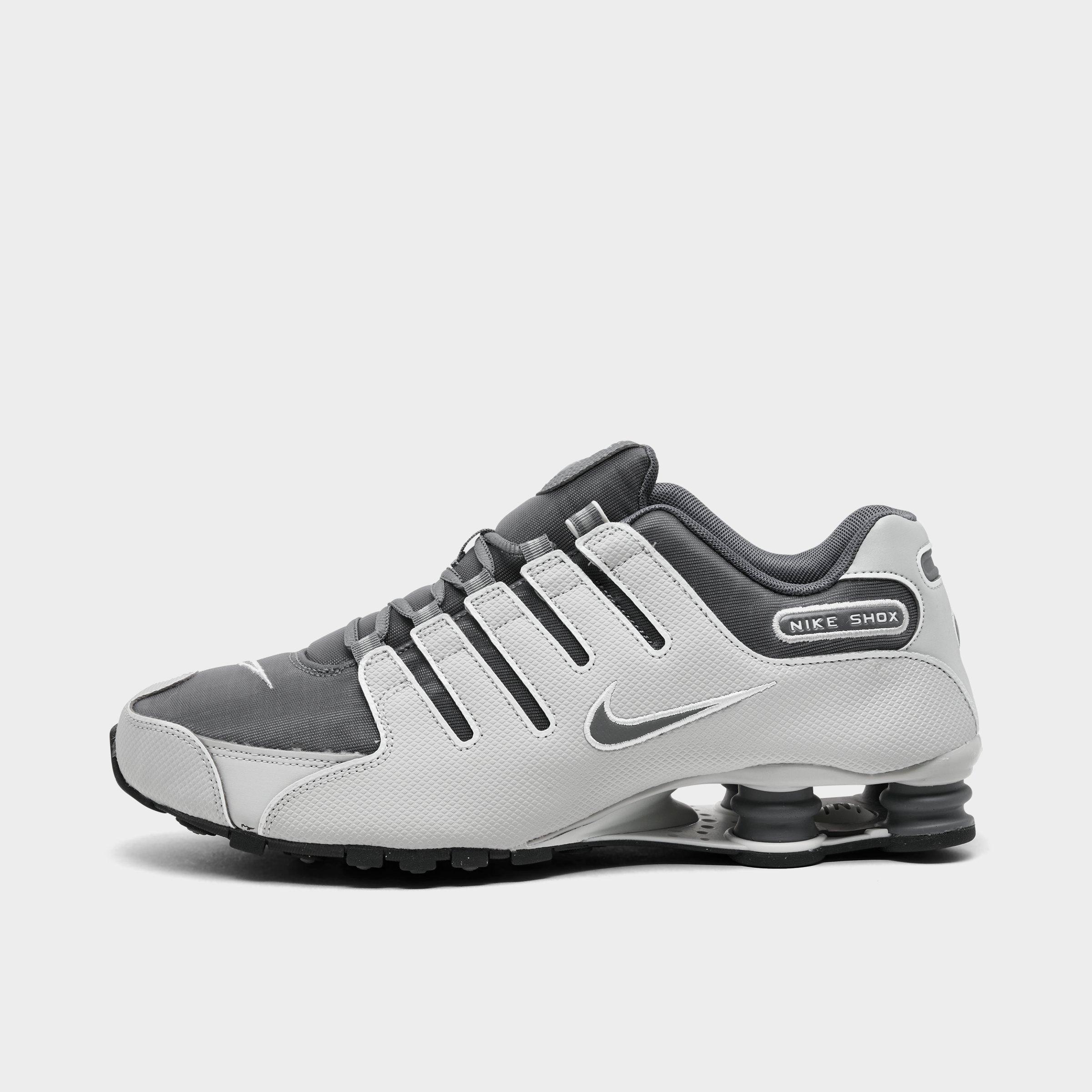 Men's Nithtke Shox NZ Casual Shoes - Smoke Grey/Grey Fog - Left shoe facing left. Outside of the shoe.