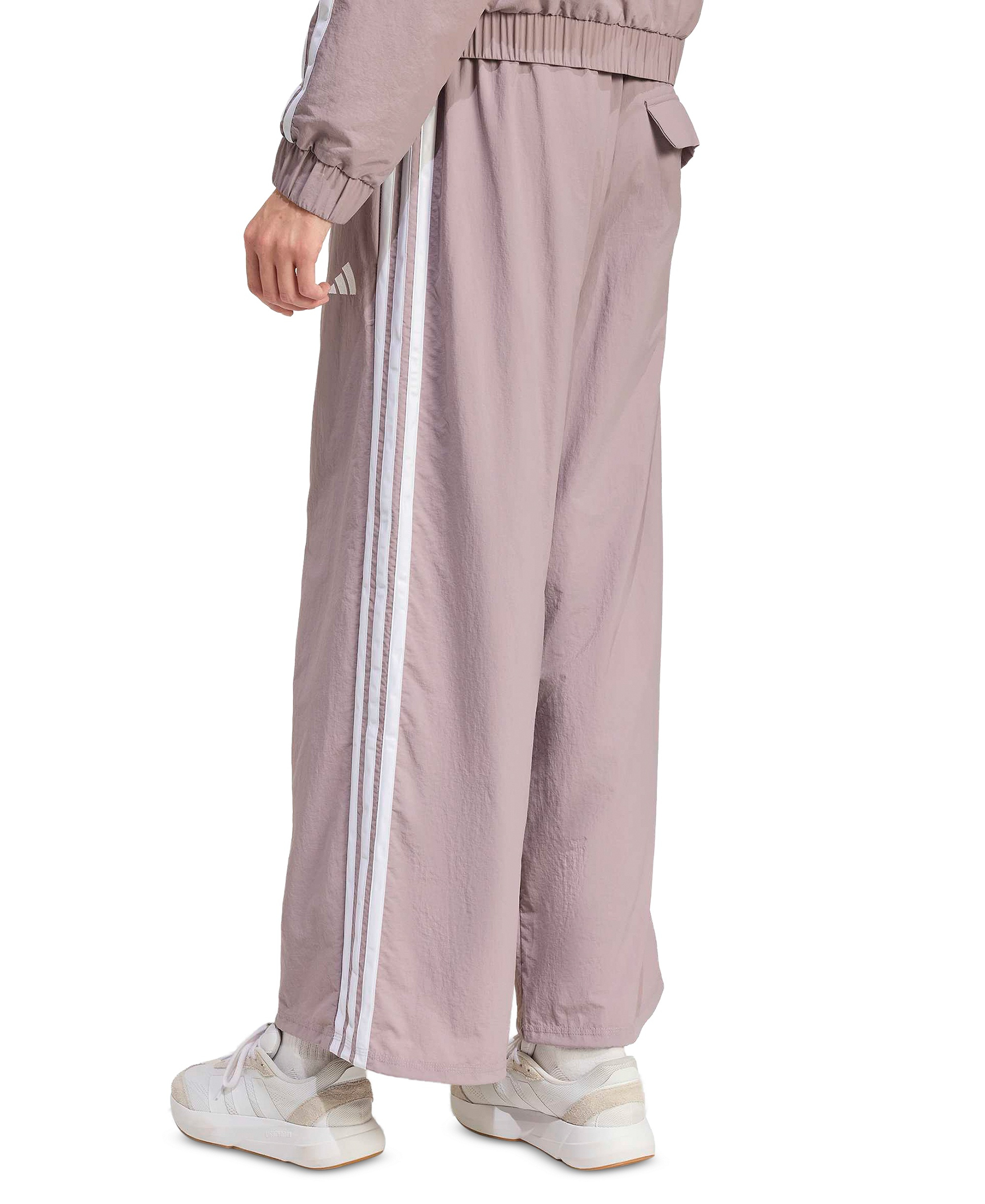 adidas Women's Three Stripe Parachute Pants - Light/Pastel Purple