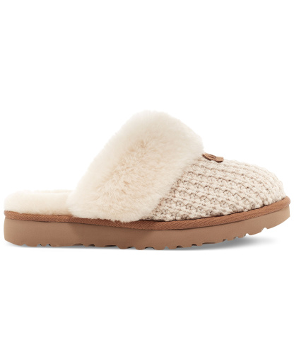 UGG® Women's Cozy Faux-Shearling Round Toe Slippers - Cream