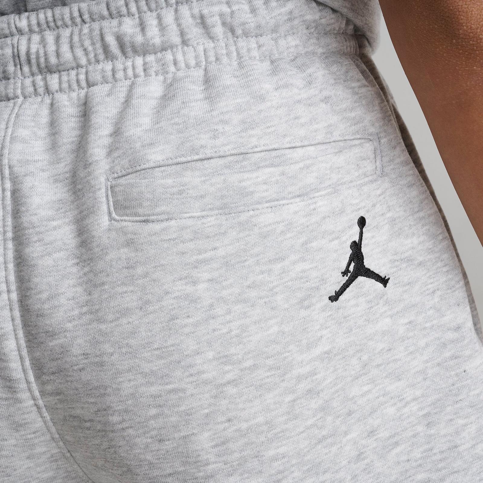 Big Kids' Air Jordan Swoosh Fleece Shorts - Light Gray Heather - view 6
