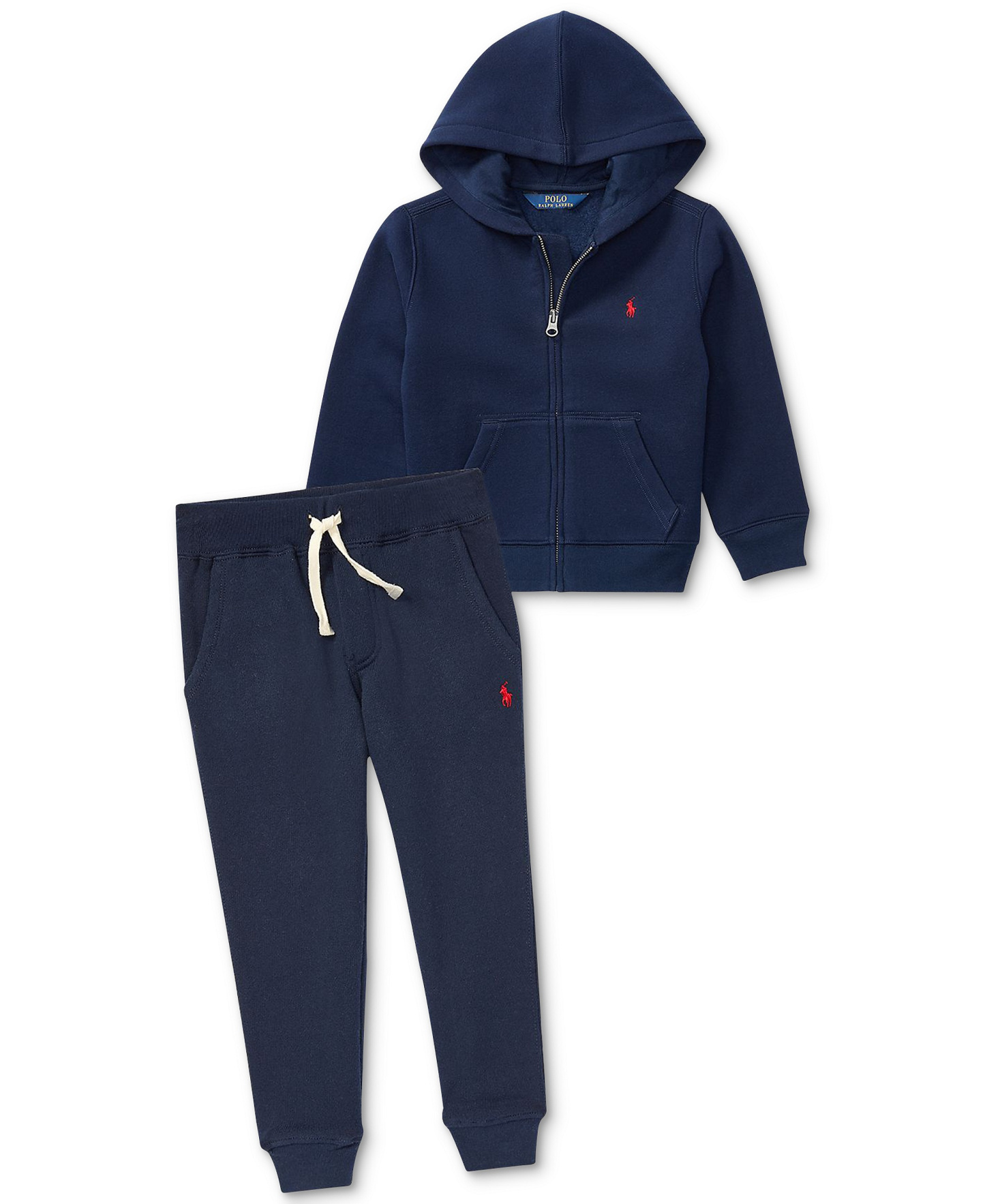 Polo Ralph Lauren Boys' 2T-7 Cotton Fleece Hoodie - Cruise Navy