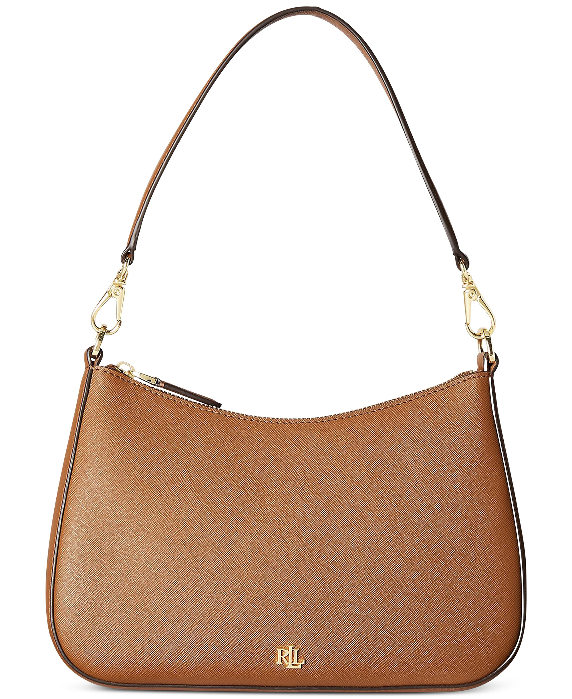 Lauren Ralph Lauren Crosshatch Leather Danni Small Shoulder Handbag - Lauren Tan
