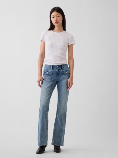 Low Rise Long & Lean Split-Hem Jeans - Light wash