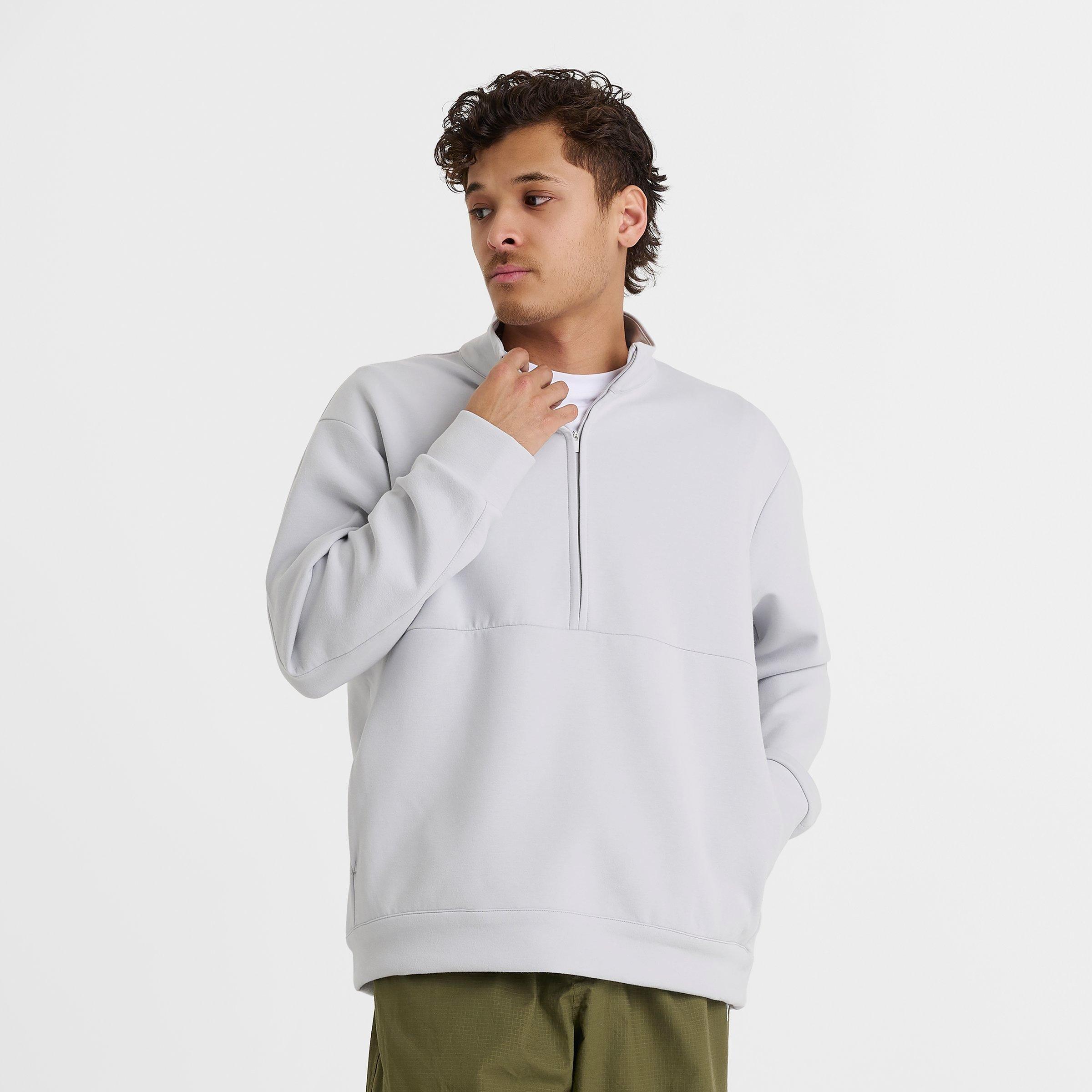 Men's Nithtke 24.7 ImpossiblySoft Dri-FIT Half-Zip Top - Grey Fog/Light Smoke Grey