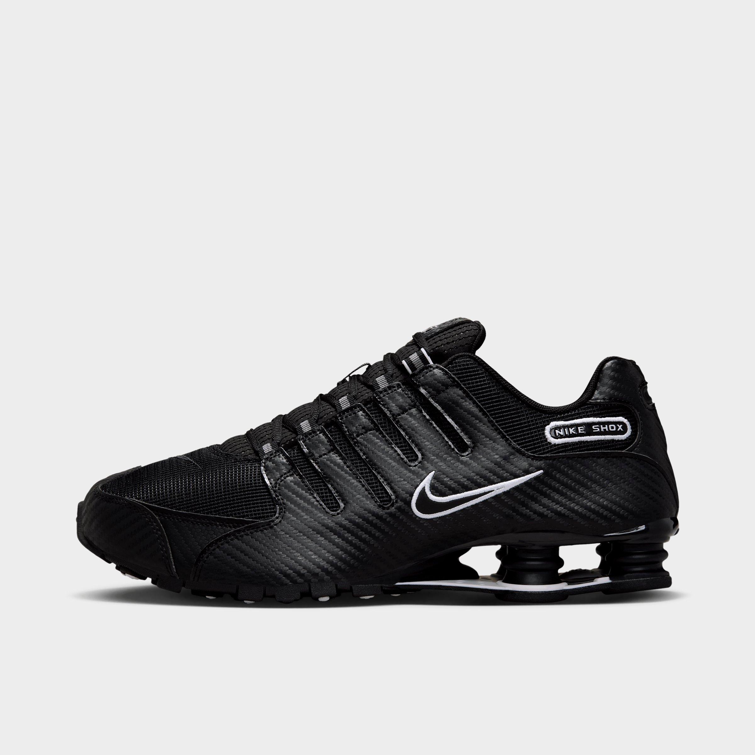 Men's Nithtke Shox NZ Casual Shoes - Black/White/Black - Left shoe facing left. Outside of the shoe.