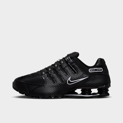 Men's Nithtke Shox NZ Casual Shoes - Black/White/Black - Left shoe facing left. Outside of the shoe.