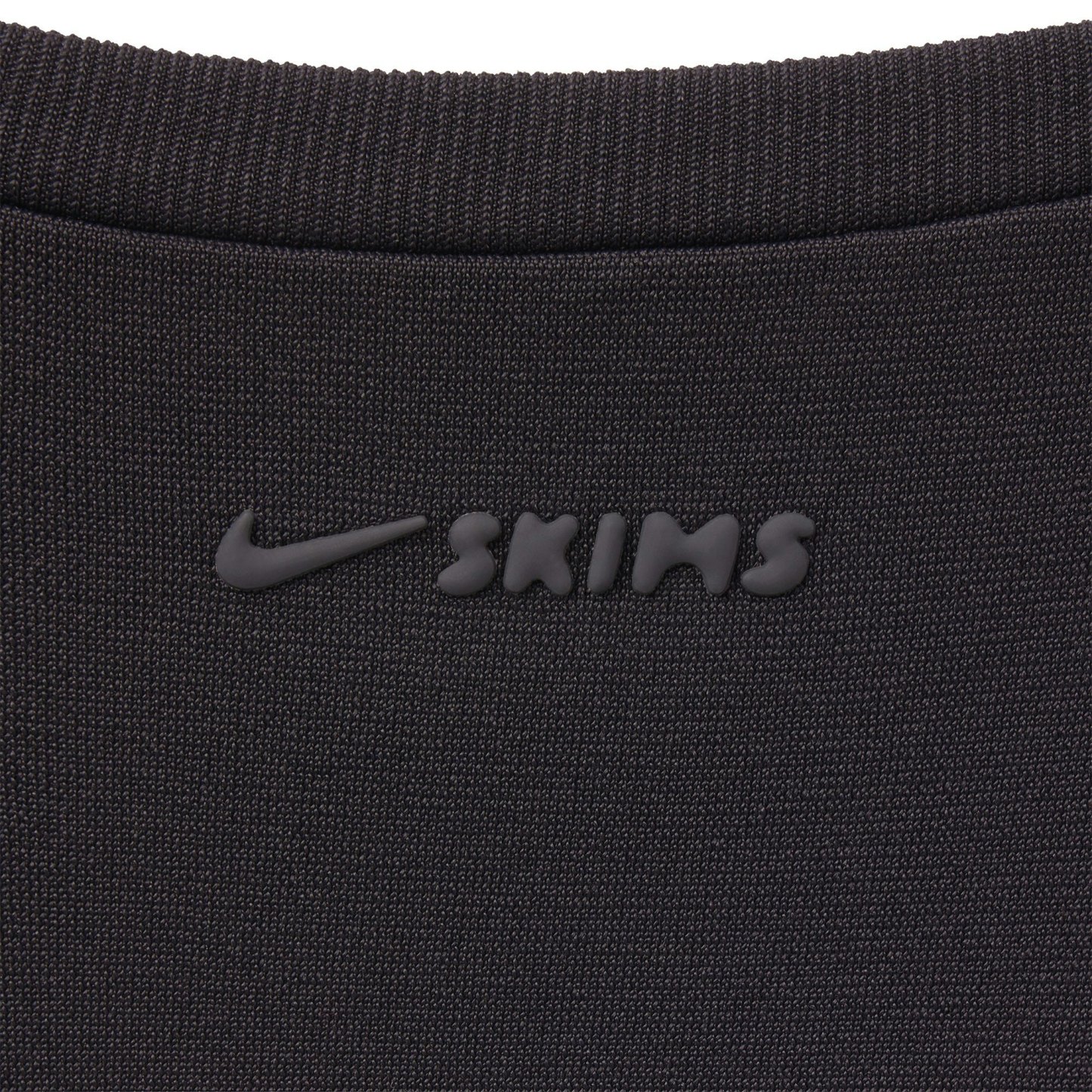 NikeSKIMS STRETCH KNIT WRAP LONG SLEEVE CROPPED TOP - OBSIDIAN - image 7