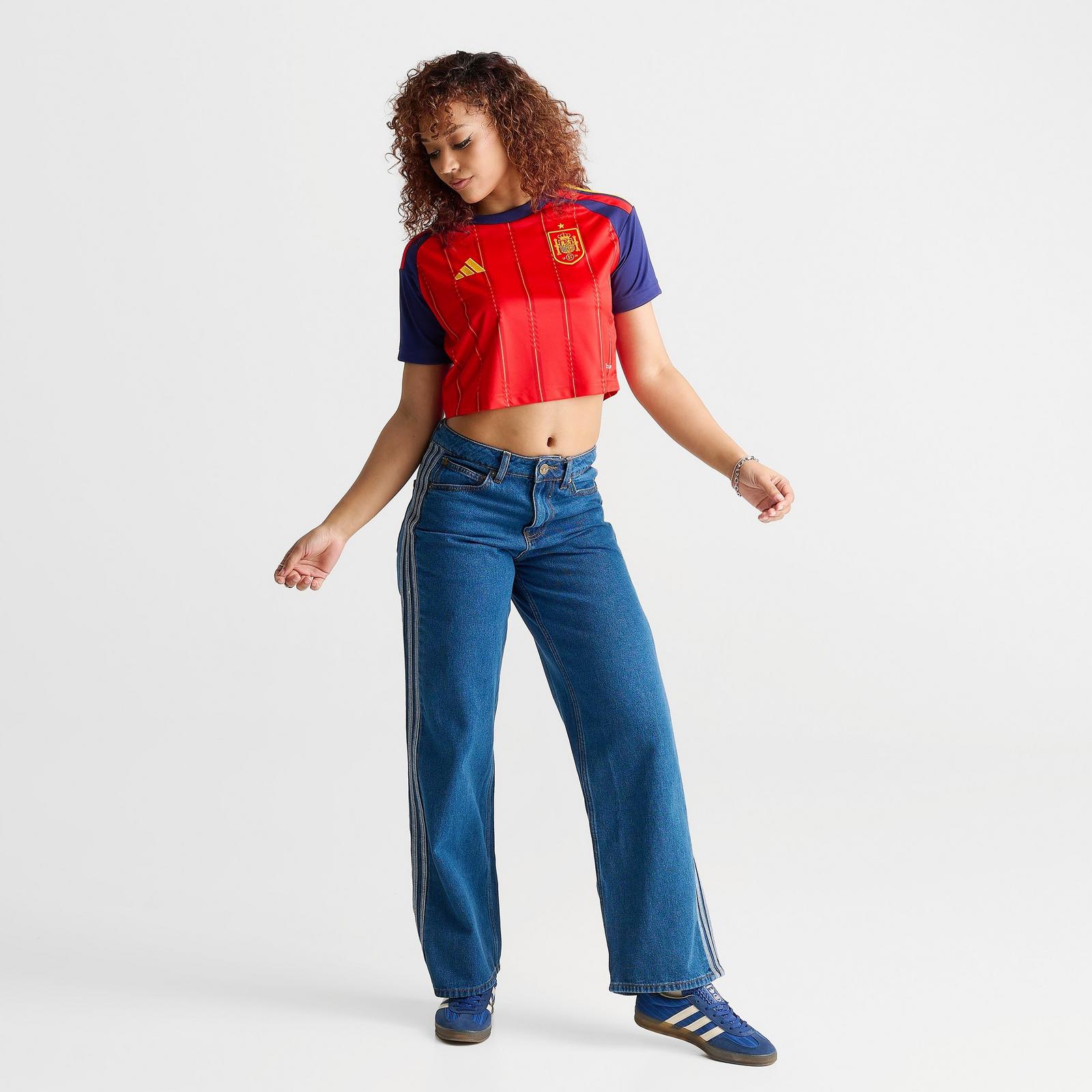 Women's adidas Spain 2026 Home Cropped Jersey - Vivid Red - view 2