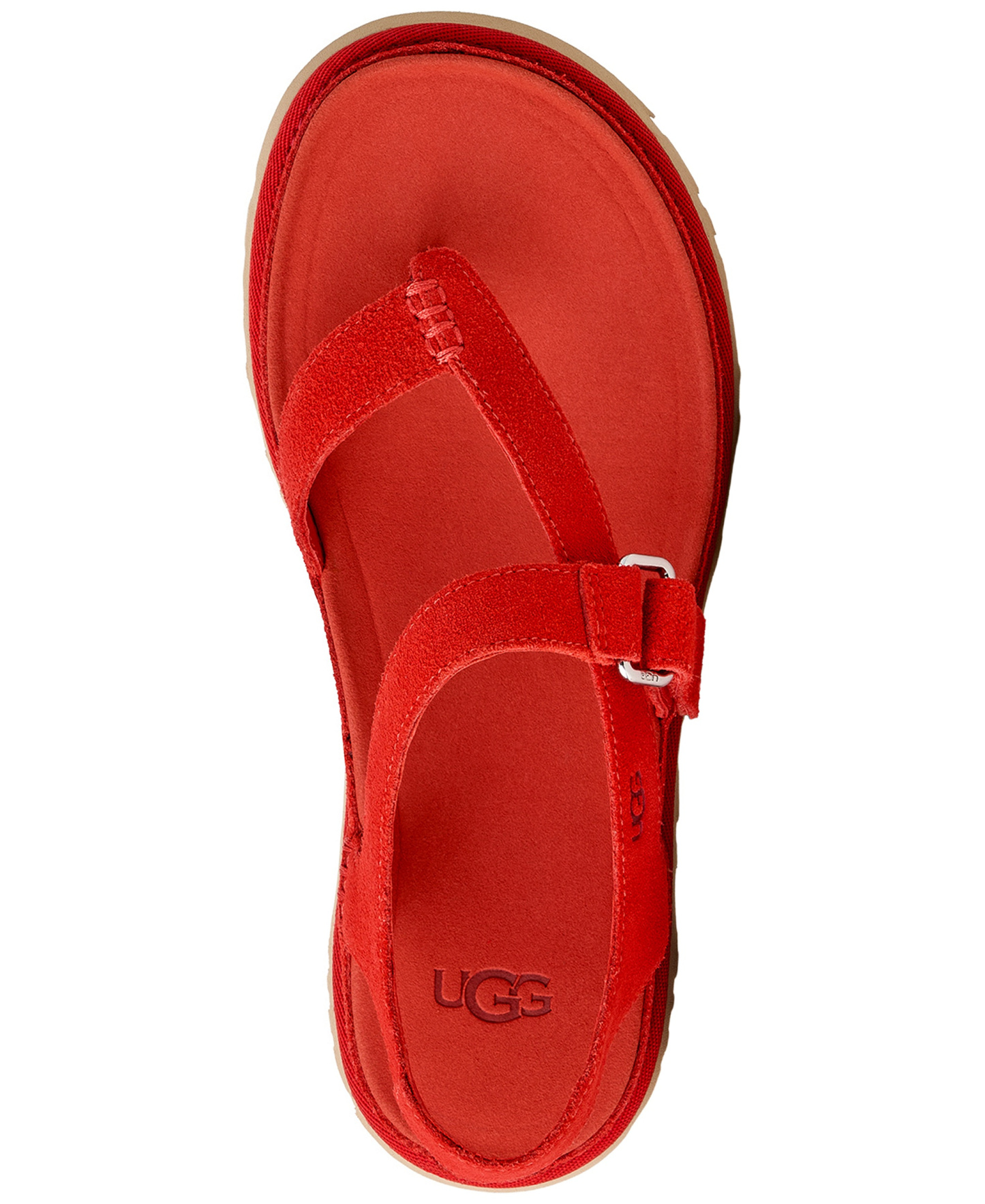 UGG® Women's GoldenGaze Open Toe Flat Sandals - Red Pepper